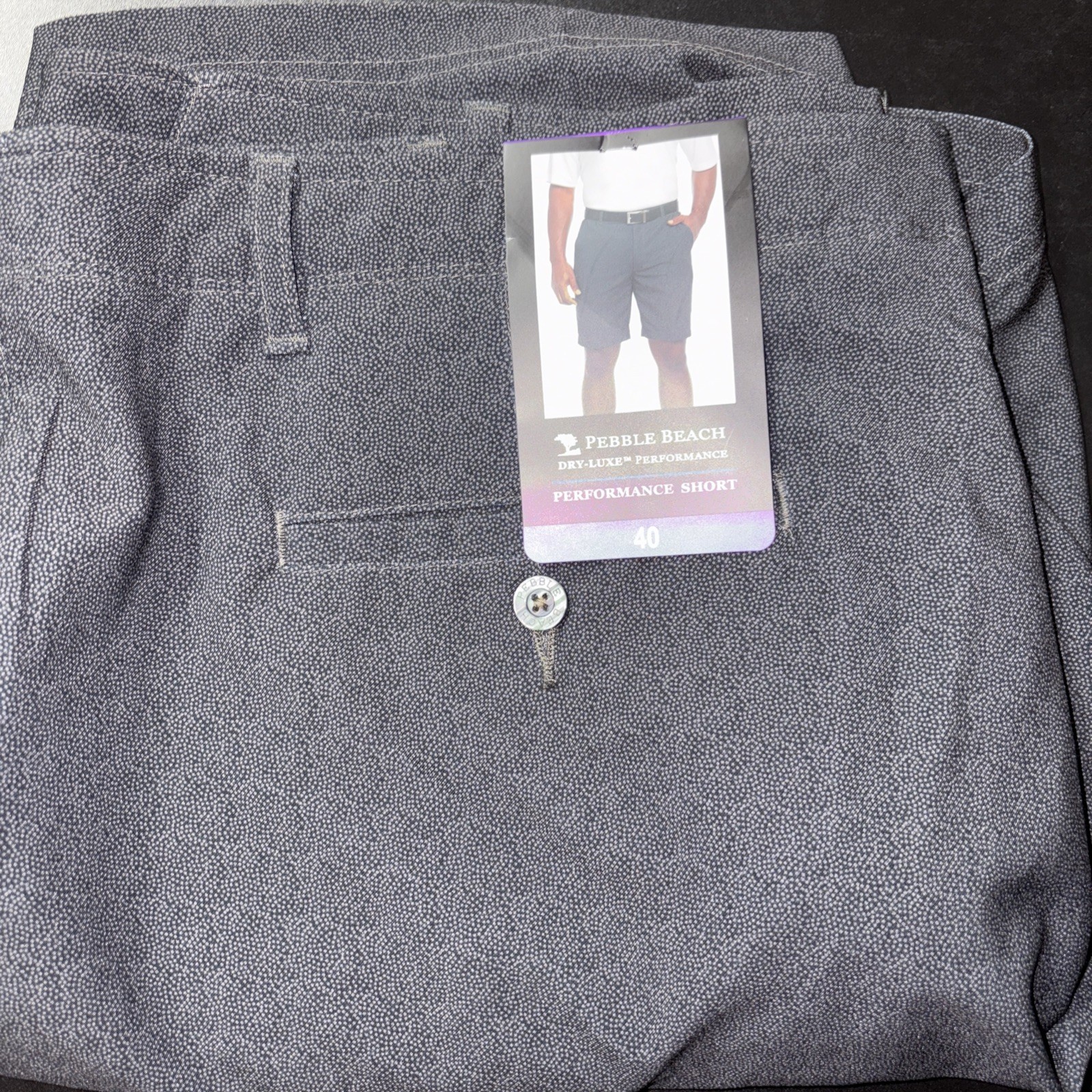 Pebble Beach Performance Golf Shorts 40 Waist Blue Or Black