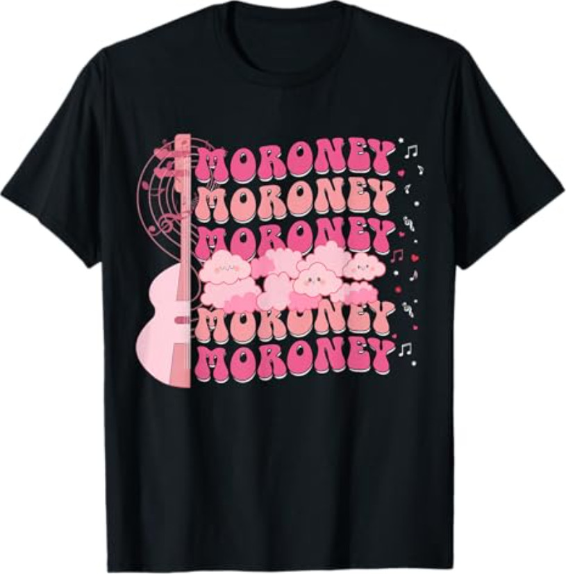 Retro Moroney Personalized Name I Love Moroney Groovy Meme T-Shirt