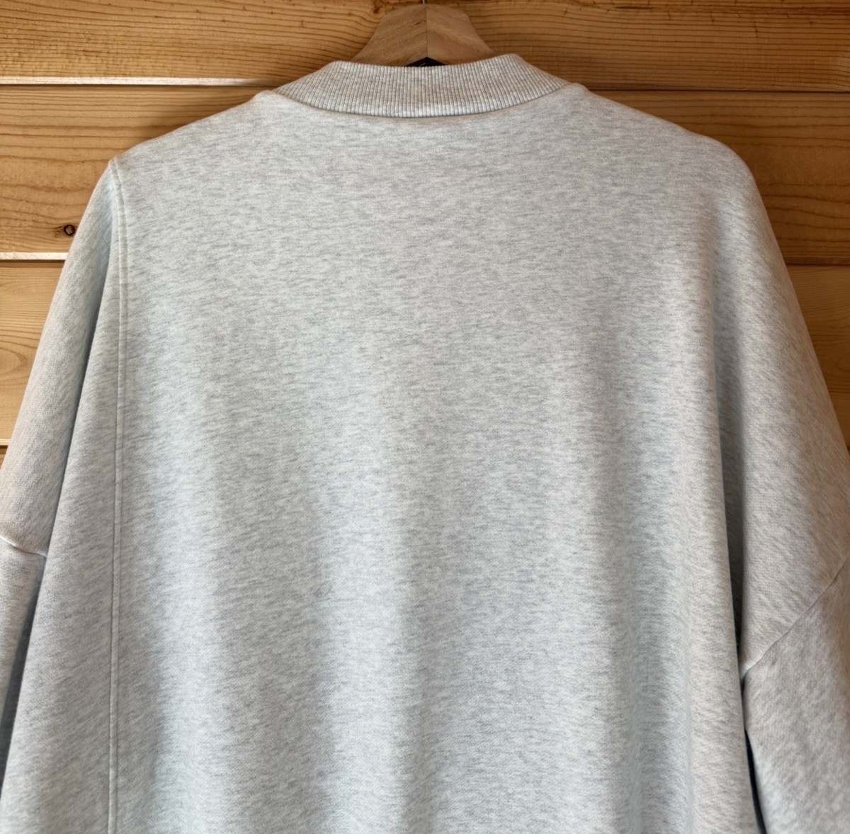 Nap Loungewear Gray Drawstring Hem Cotton Pullover Sweatshirt Cozy Hi Low Sz Lg