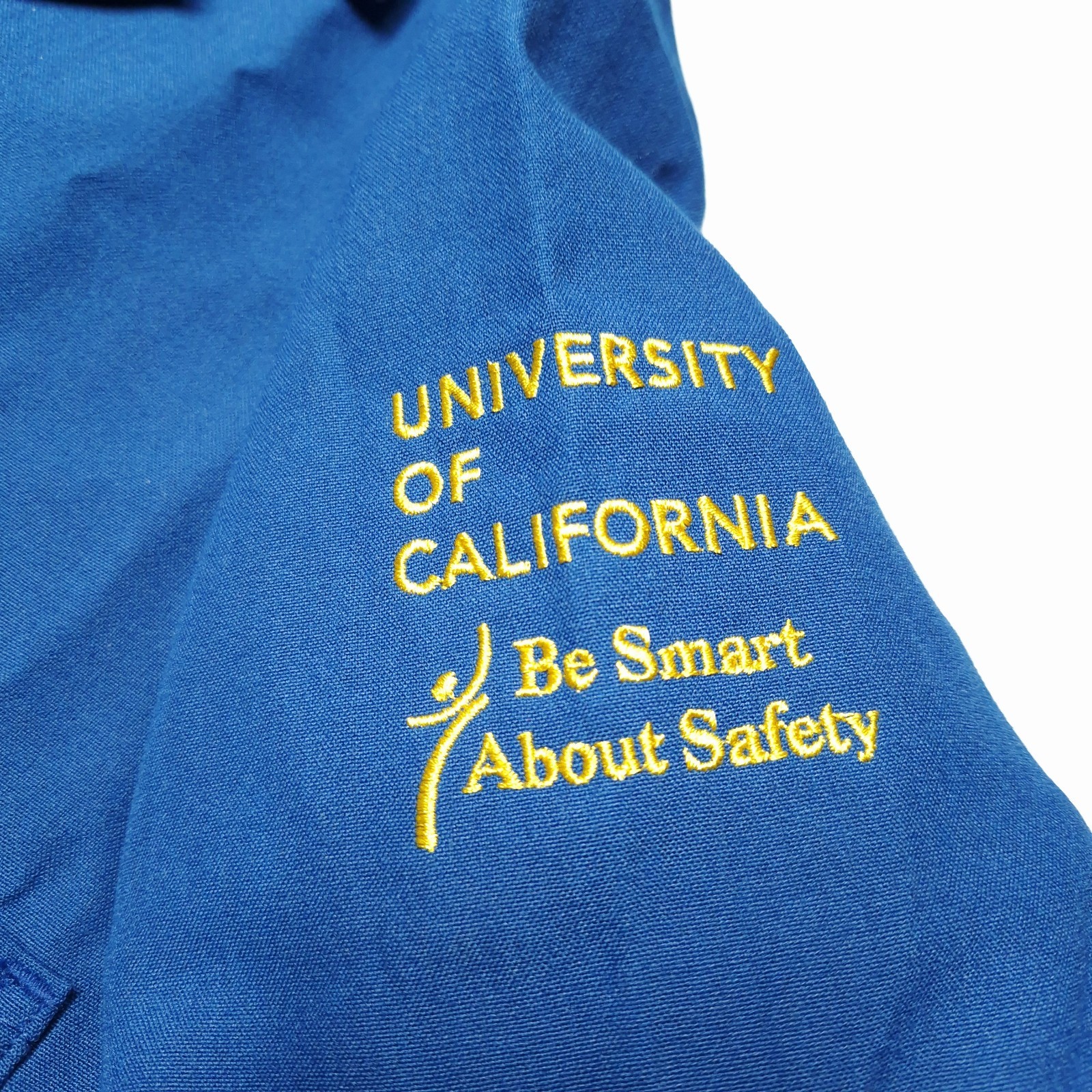 Workrite FR Lab Coat Large Regular Nomex IIIA Royal Blue KNL8RB UC University CA
