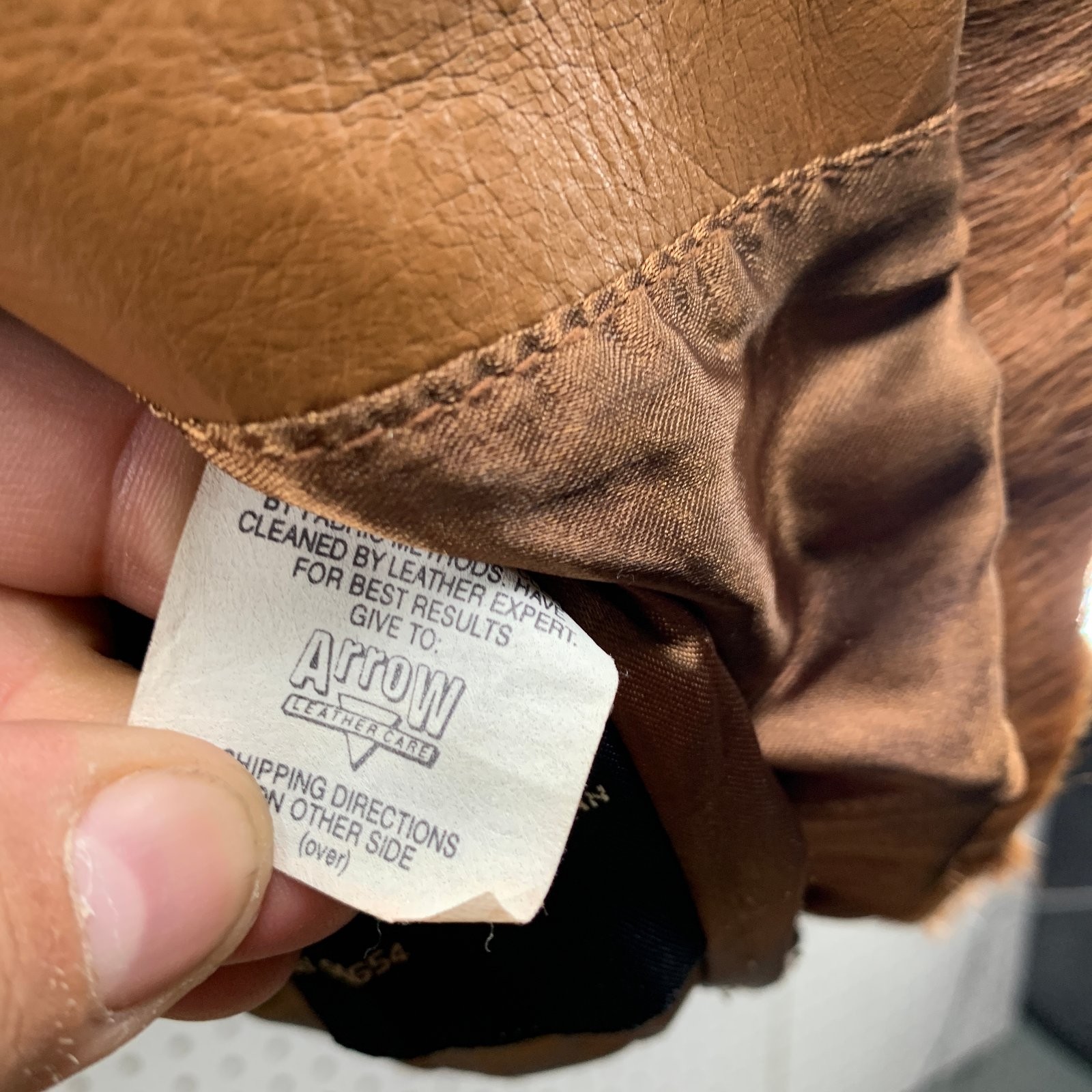 Vintage Davoucci Leather Jacket Men 6XL Brown Hair On Hide 80s 90s Rodeo Western