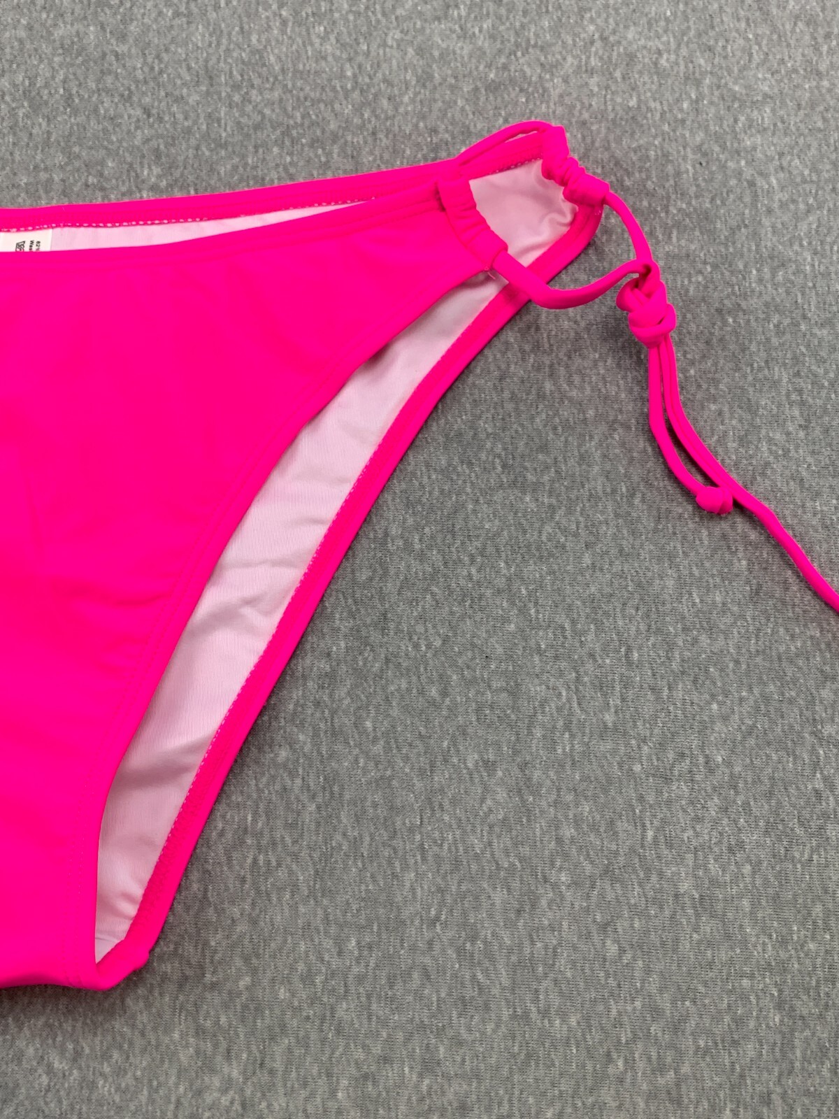 Zmart Lined String Bikini Tankini Swimsuit Bottom Womens size XL Bright Pink Tie
