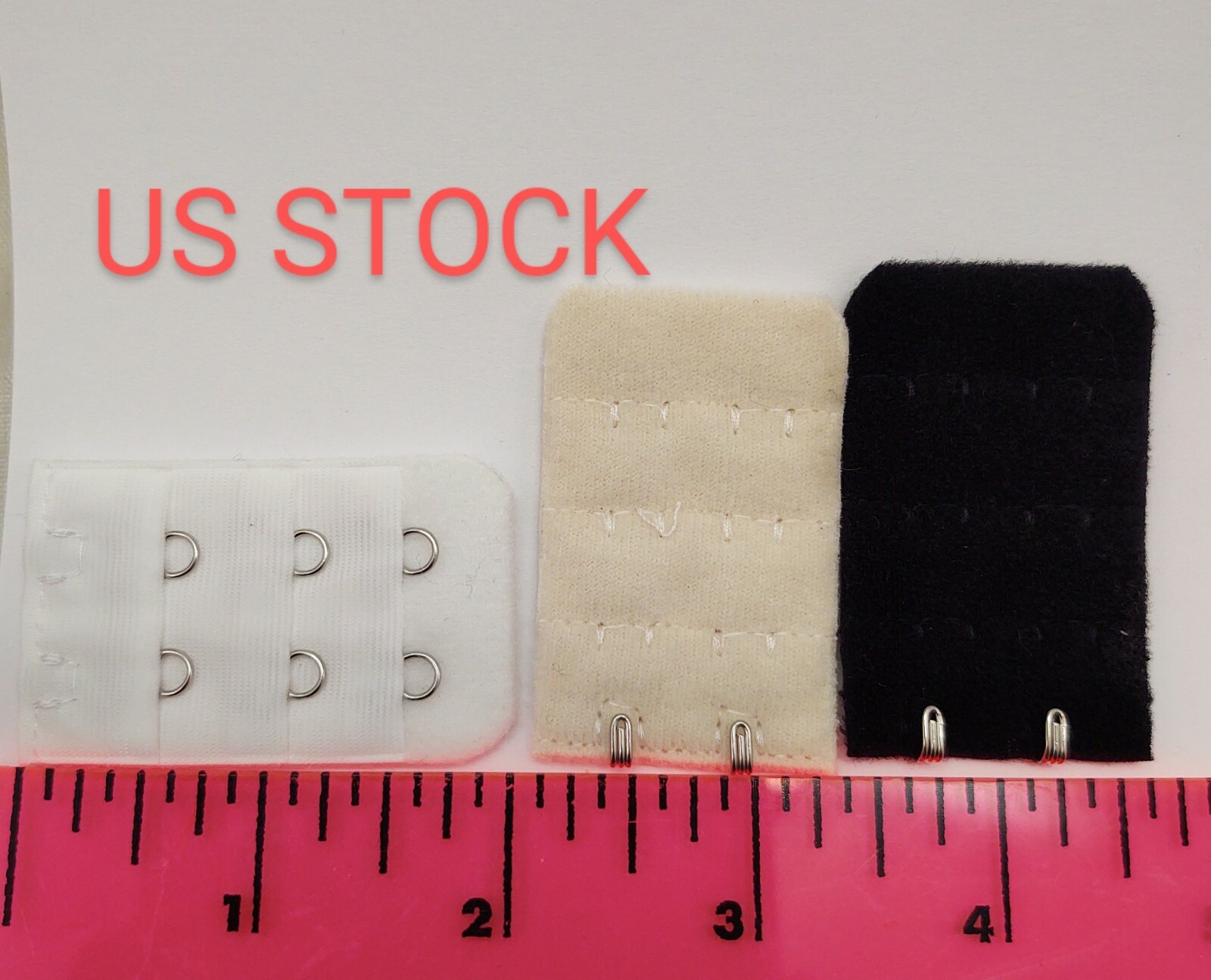 3-Pack of 2-Hook Ladies Bra Extenders Strap Extension US Stock