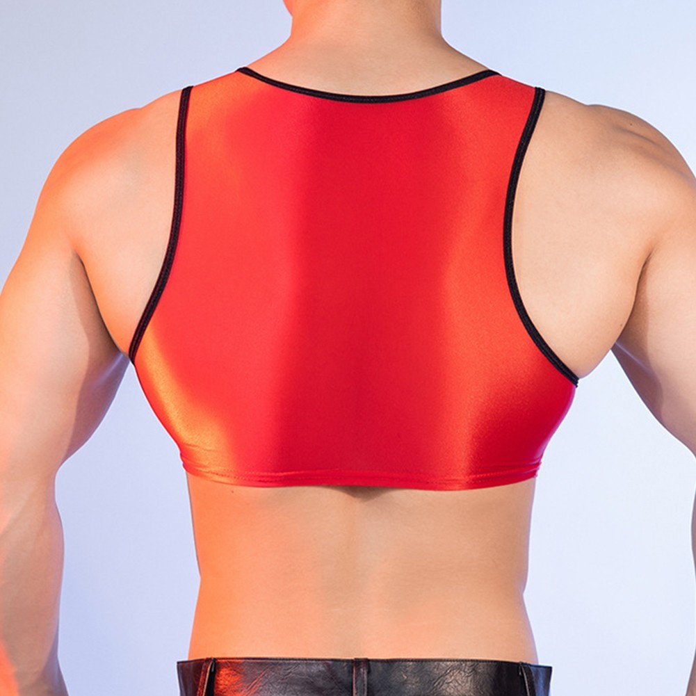For Fitness For Yoga Glossy Tank Tops Mens Sleeveless Vest Nylon Fabric