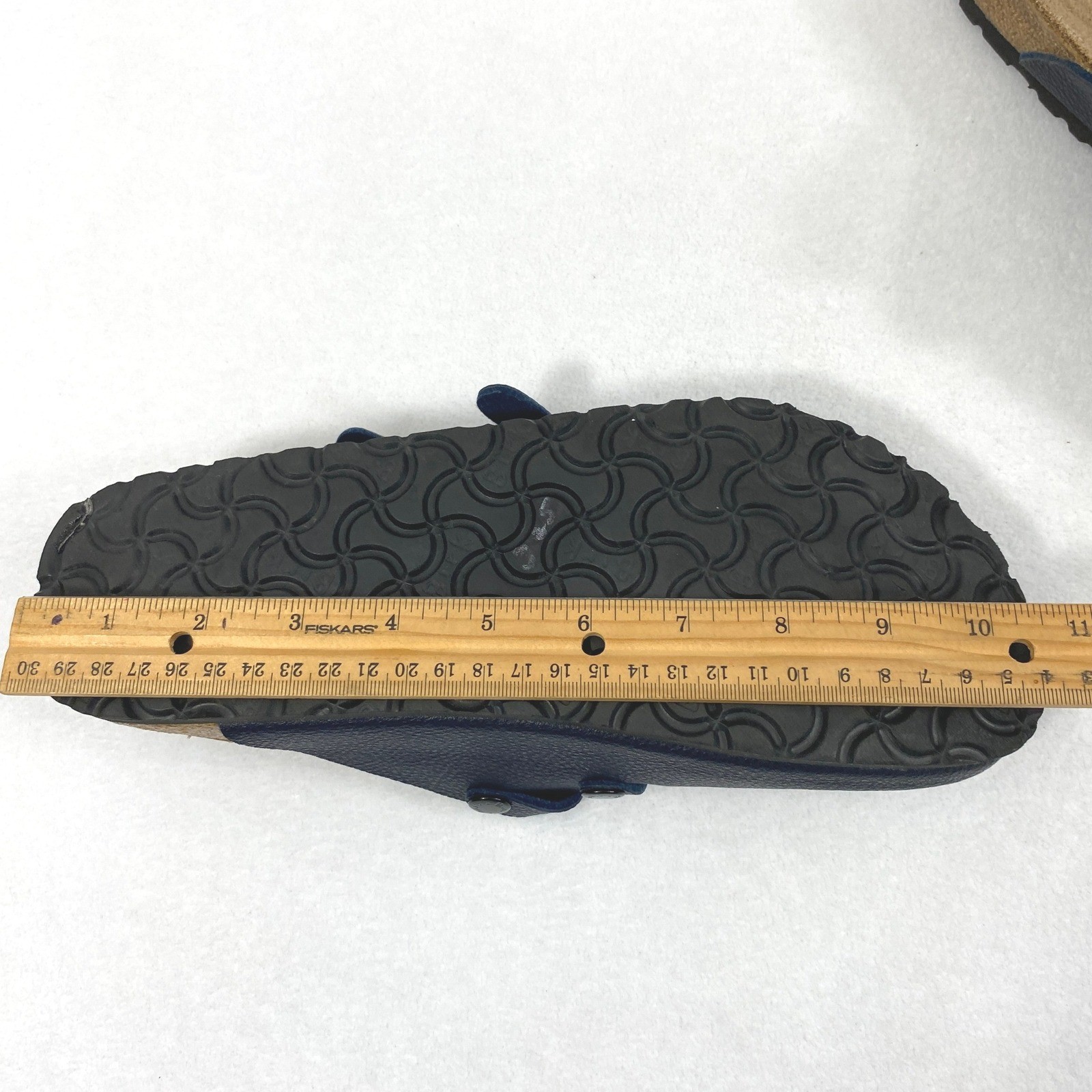 Birkenstock Birki’s Clogs W 9 / M 7 Maria Navy Blue Pebble Double Buckle Leather