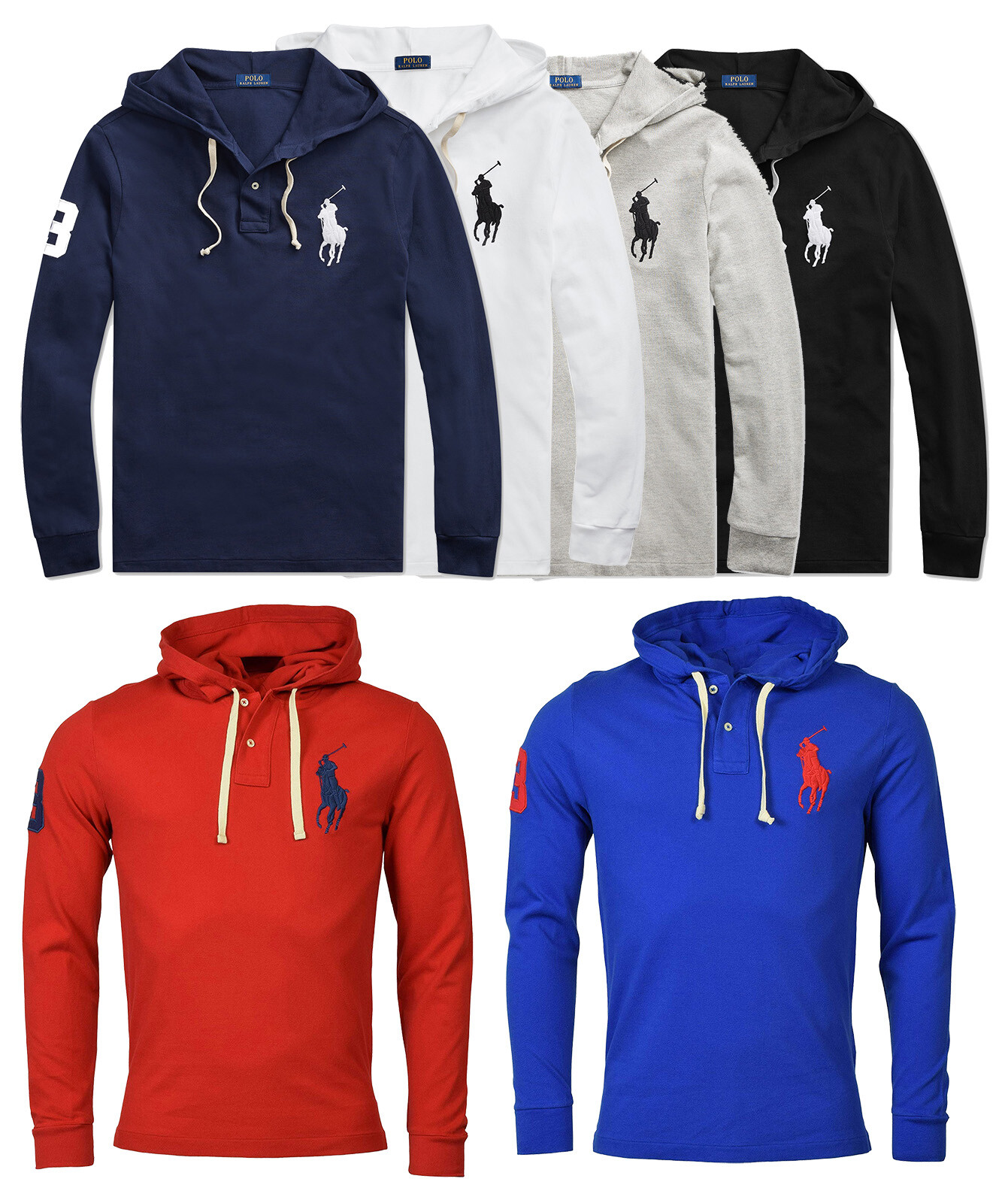Polo Ralph Lauren Men’s Hoodie Blue Navy Gray Black Multisize