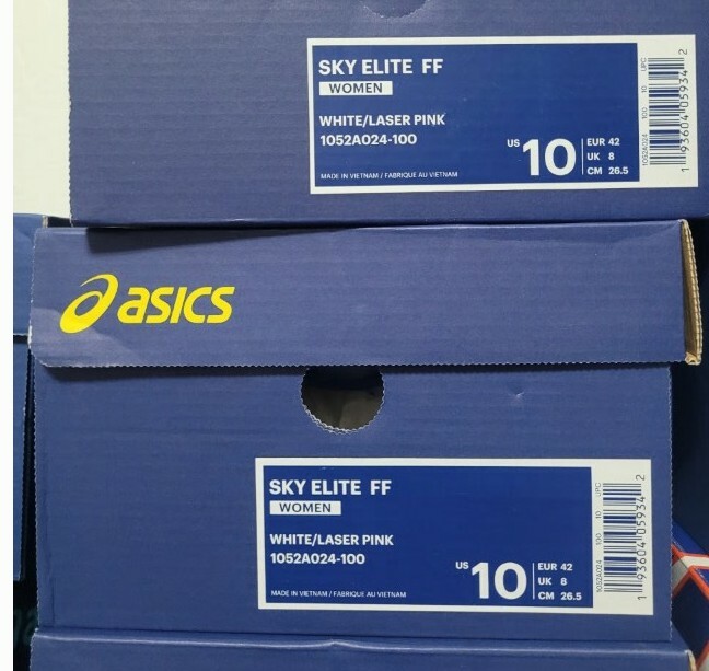 ASICS SKY ELITE FF 1052A024-100 WHITE/LASER PINK WOMEN’S TENNIS VOLLEYBALL SHOES