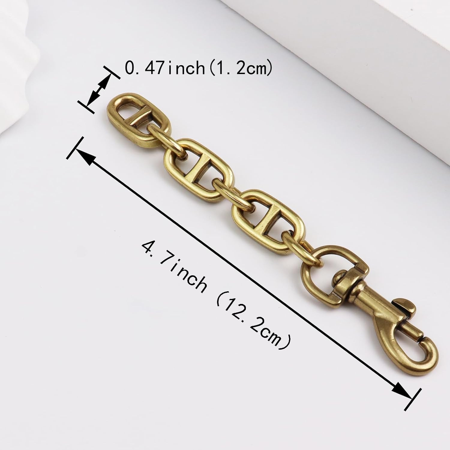 Purse Strap Extender 2Pcs 4.7 Inch Bag Extender Chain for Shoulder Bag Metal Cha