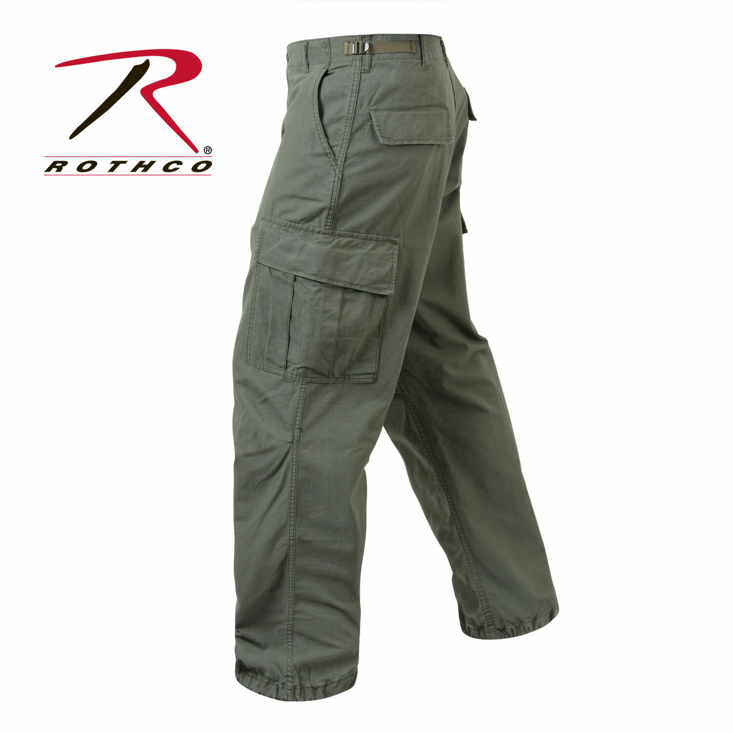 ROTHCO 4387 OLIVE DRAB Vintage 100% Rip-Stop Vietnam Era BDU Fatigue Pants