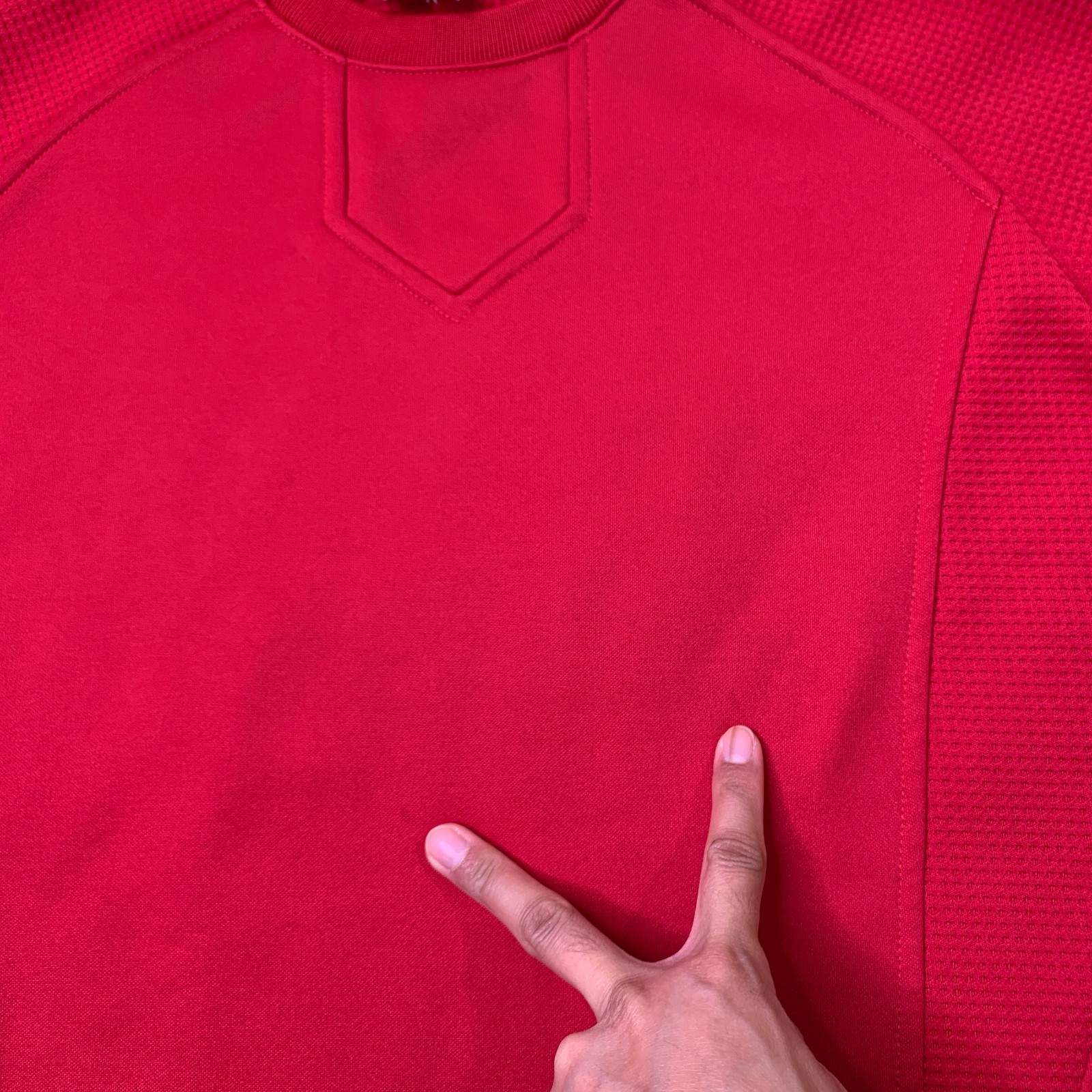 Majestic Sweatshirt Mens Small Red Therma Base Batting Practice Warm Up Pullover