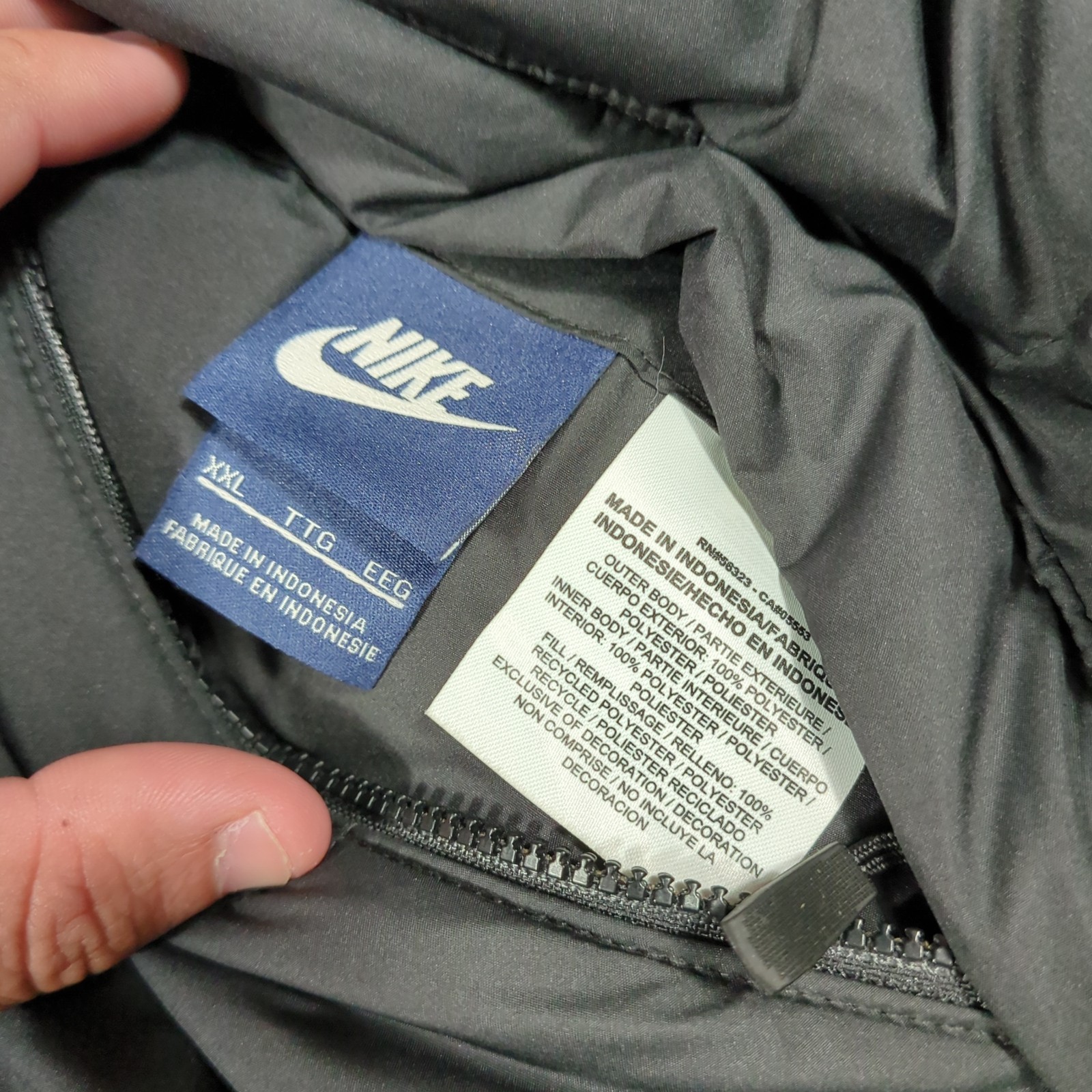 NIKE ALLIANCE Men’s 2XL Flip It Reversible 614688 Black Snow Active Puffer Coat