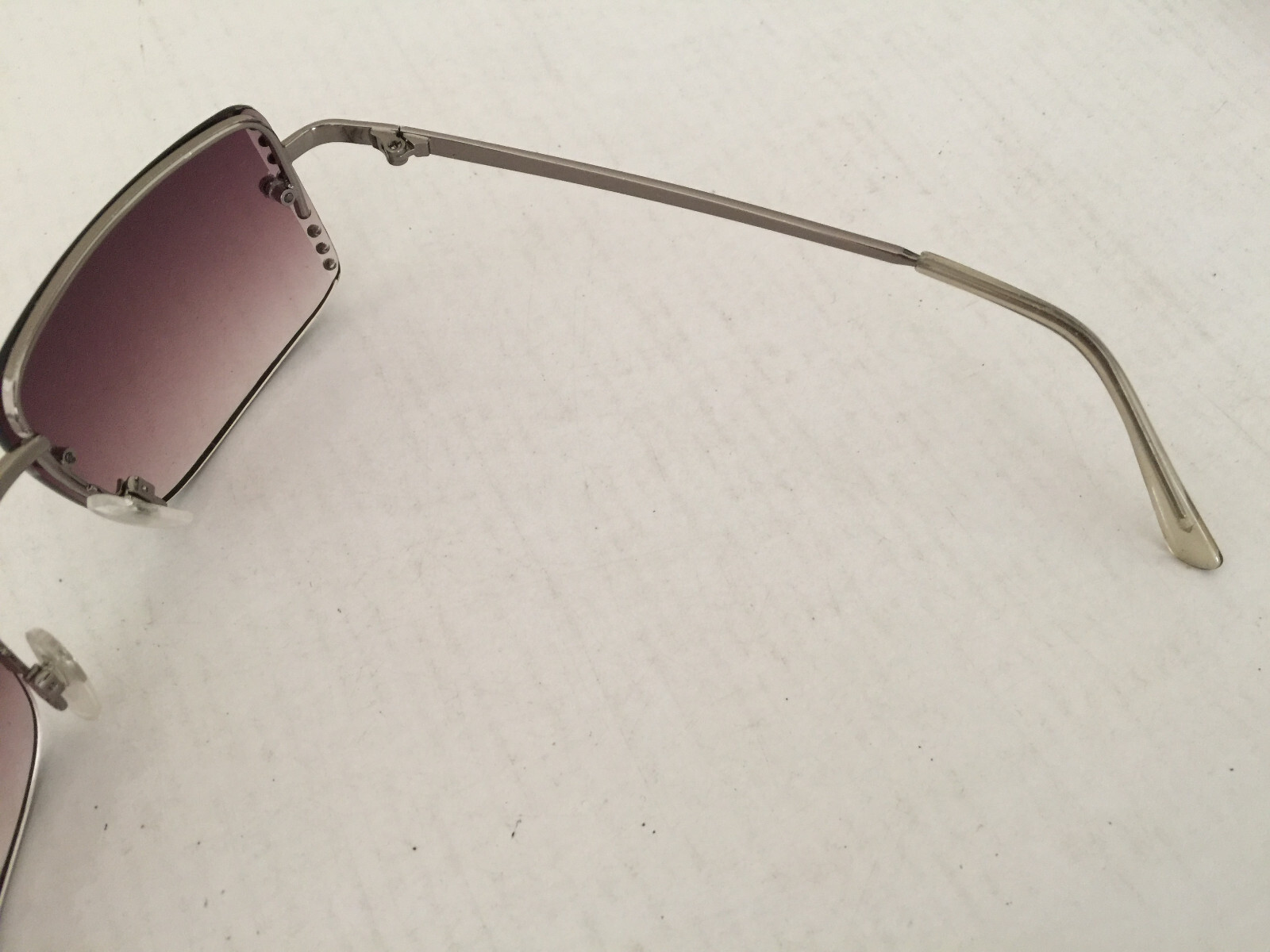 Gloria Vanderbilt Sunglasses metal Semi Rim square gray purple grad 54[] 17 135