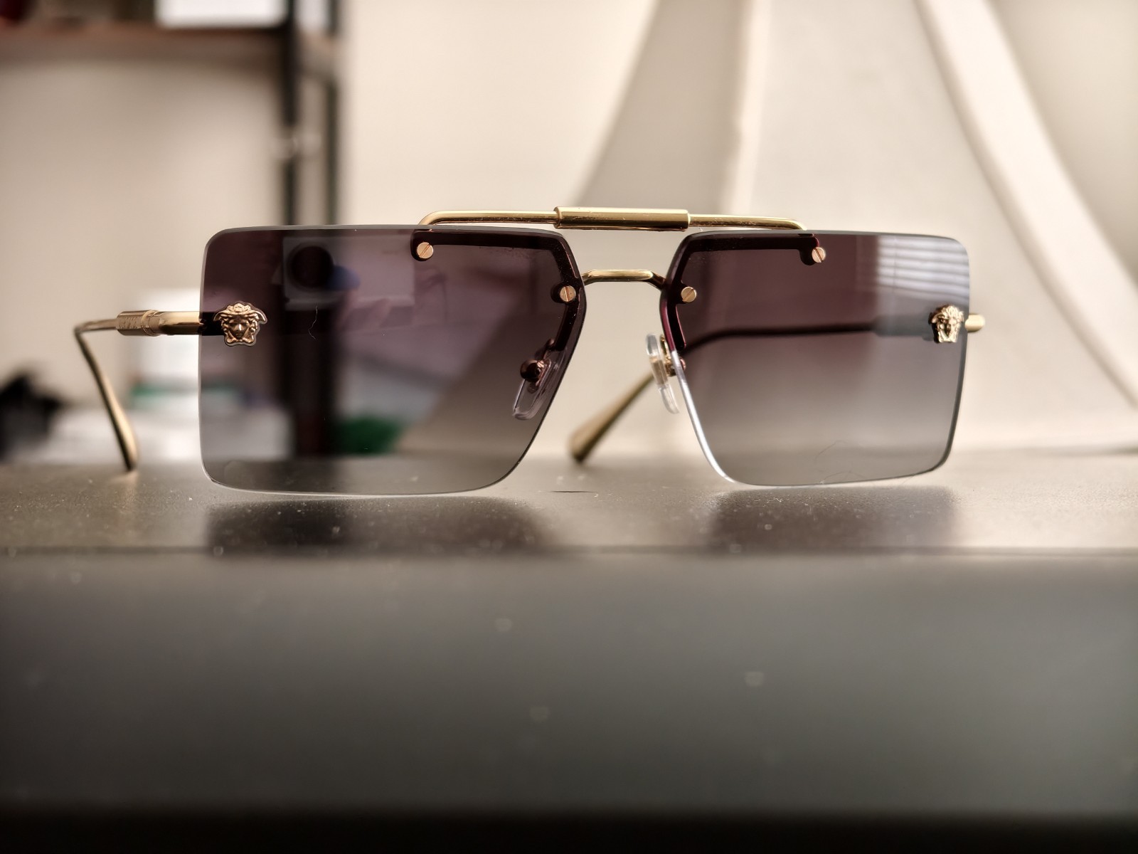Versace VE2245 Rectangular Women’s Sunglasses – Violet Lens