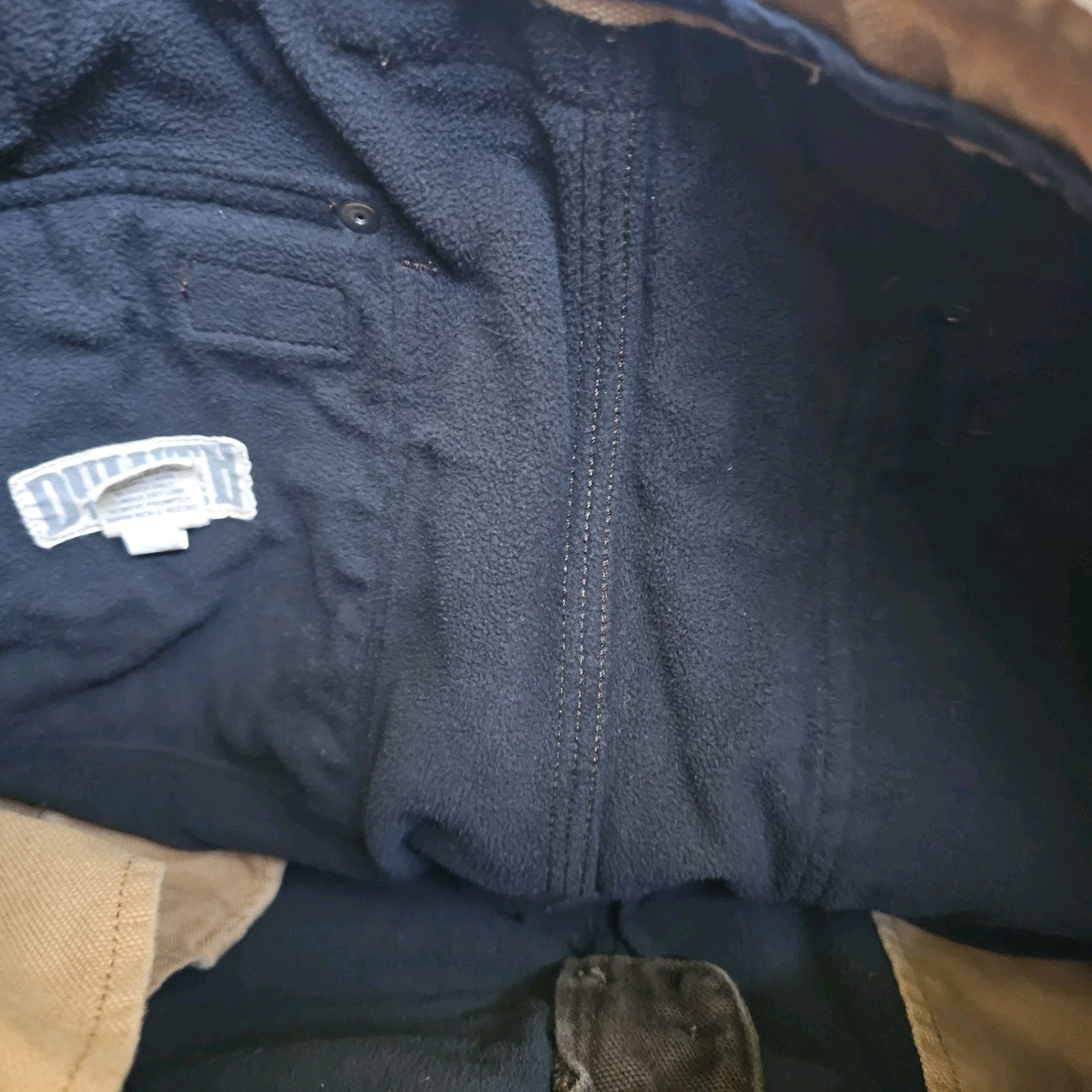 Duluth Flex Fire Hose Ultimate Cargo Pants Mens 36×32 (34×30) Brown Work Lined