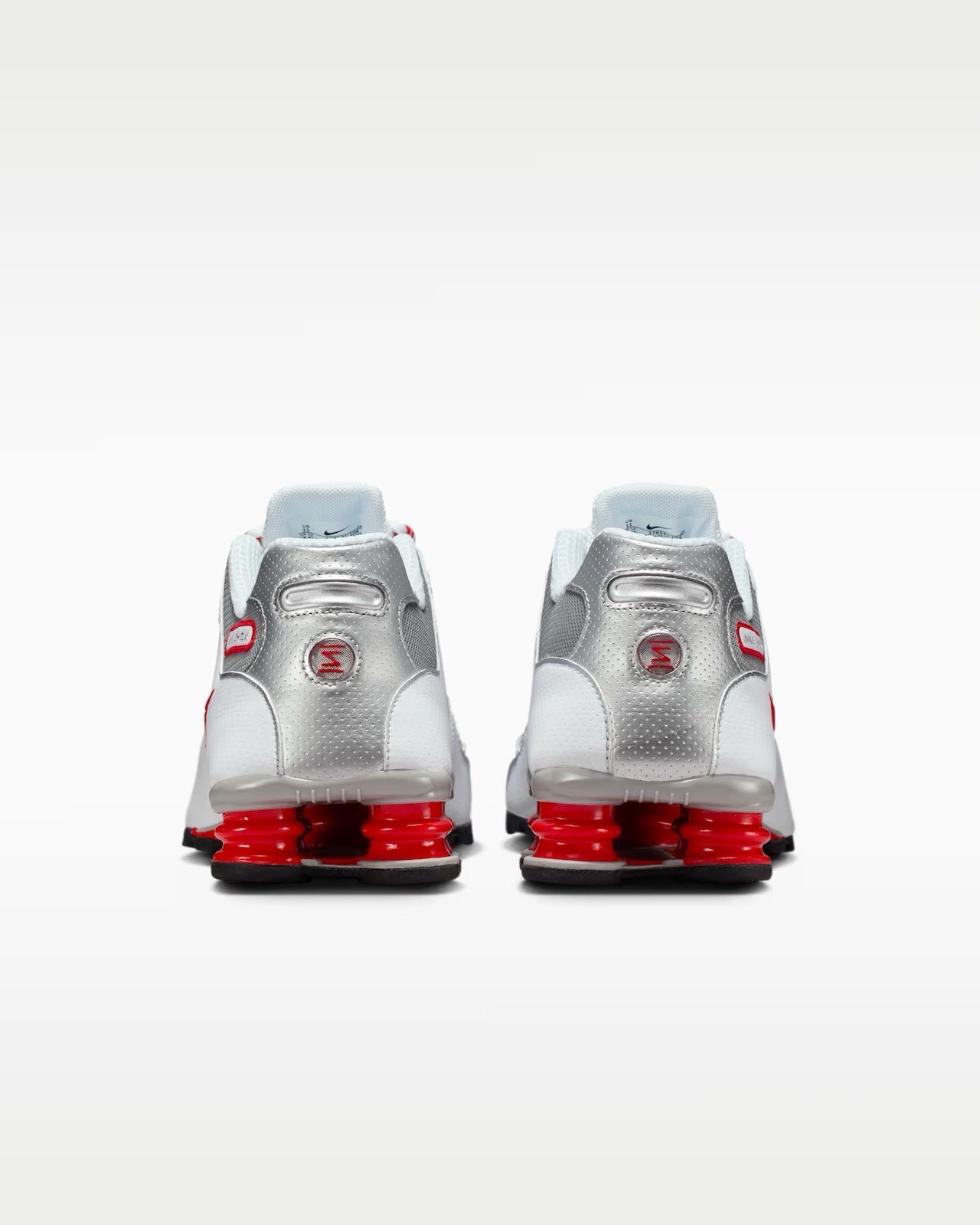 Nike Shox NZ White Metallic Silver Red Running Sneakers 378341-104 Men’s Sizes