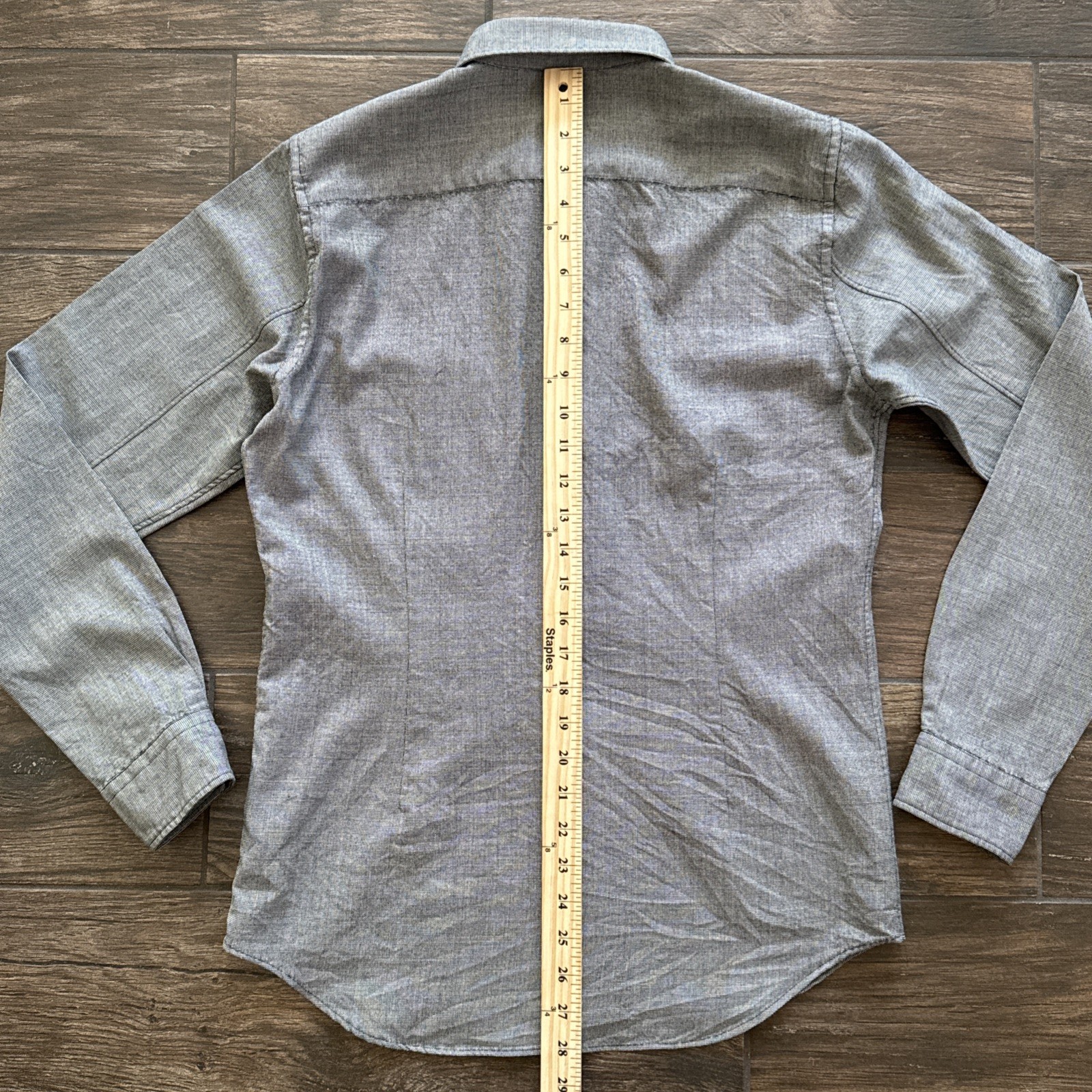Comme des Garcons Homme Plus Shirt Men Medium Gray Wool Silk Made in Japan