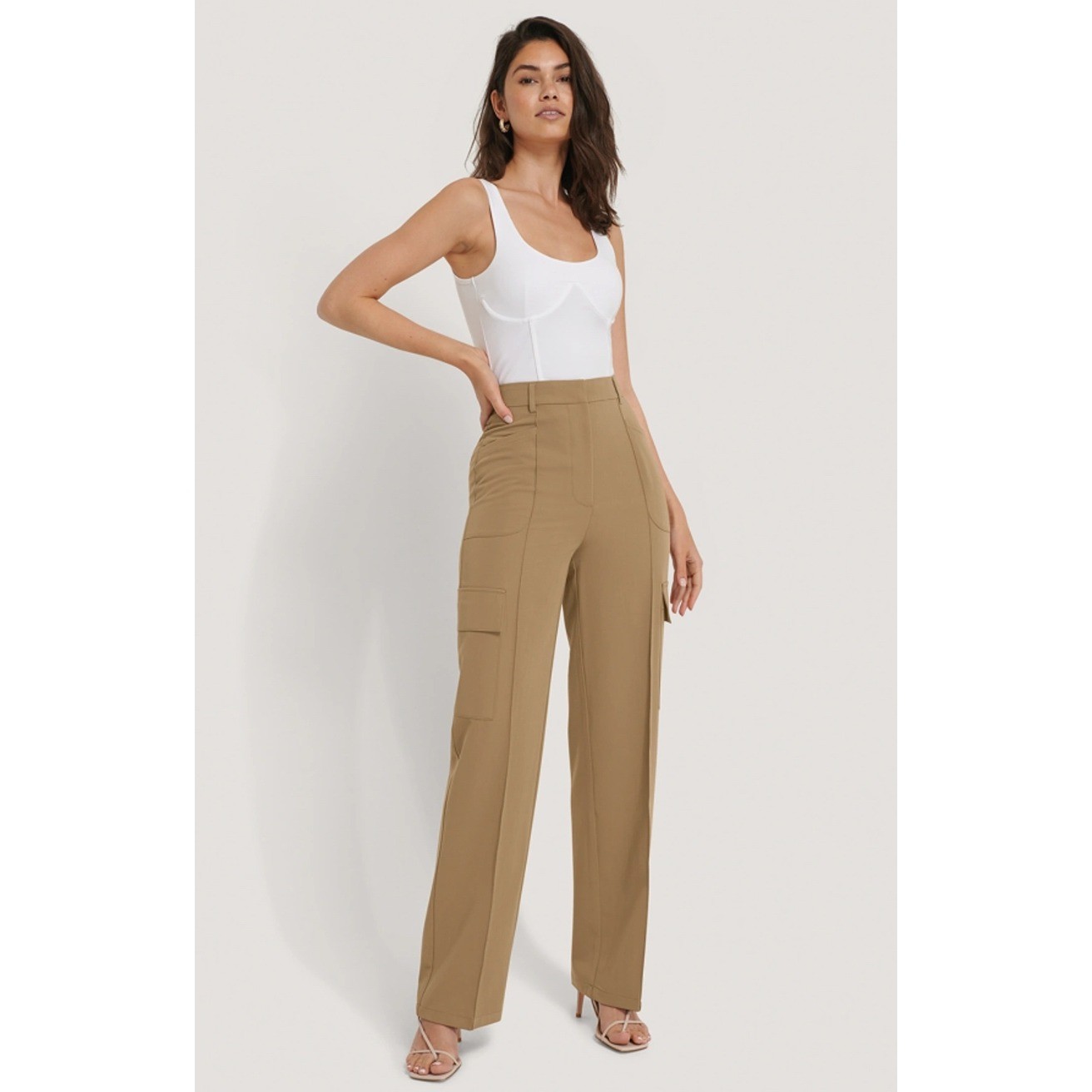 Hoss X Na-KD Otter Brown Cargo Pants IT 38 US 2