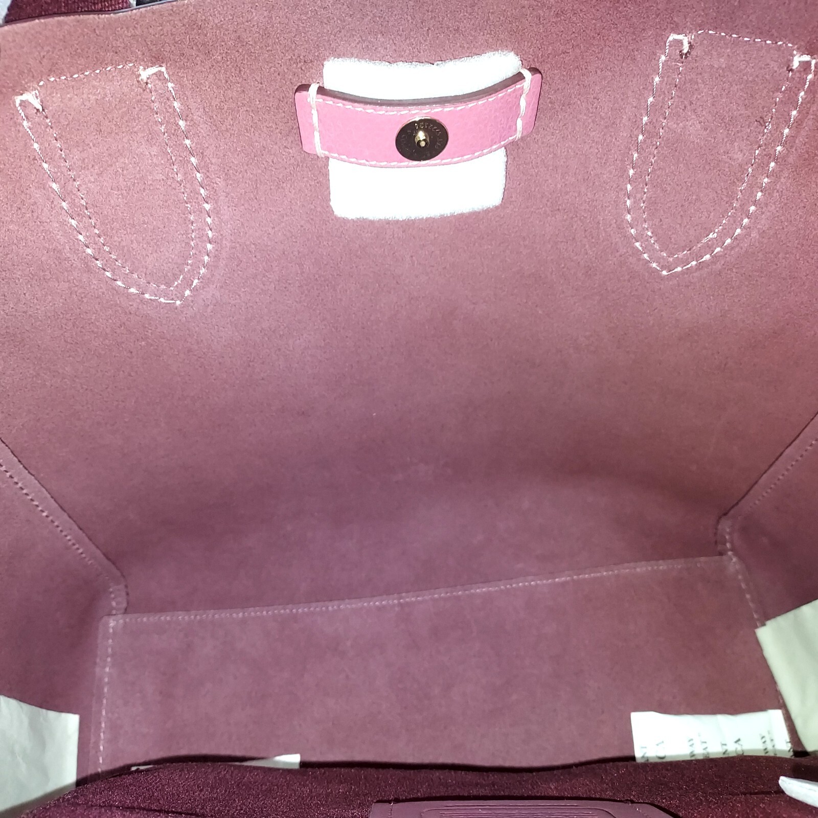 Coach 58660 Derby Tote Rouge Pink Pebbled Leather New
