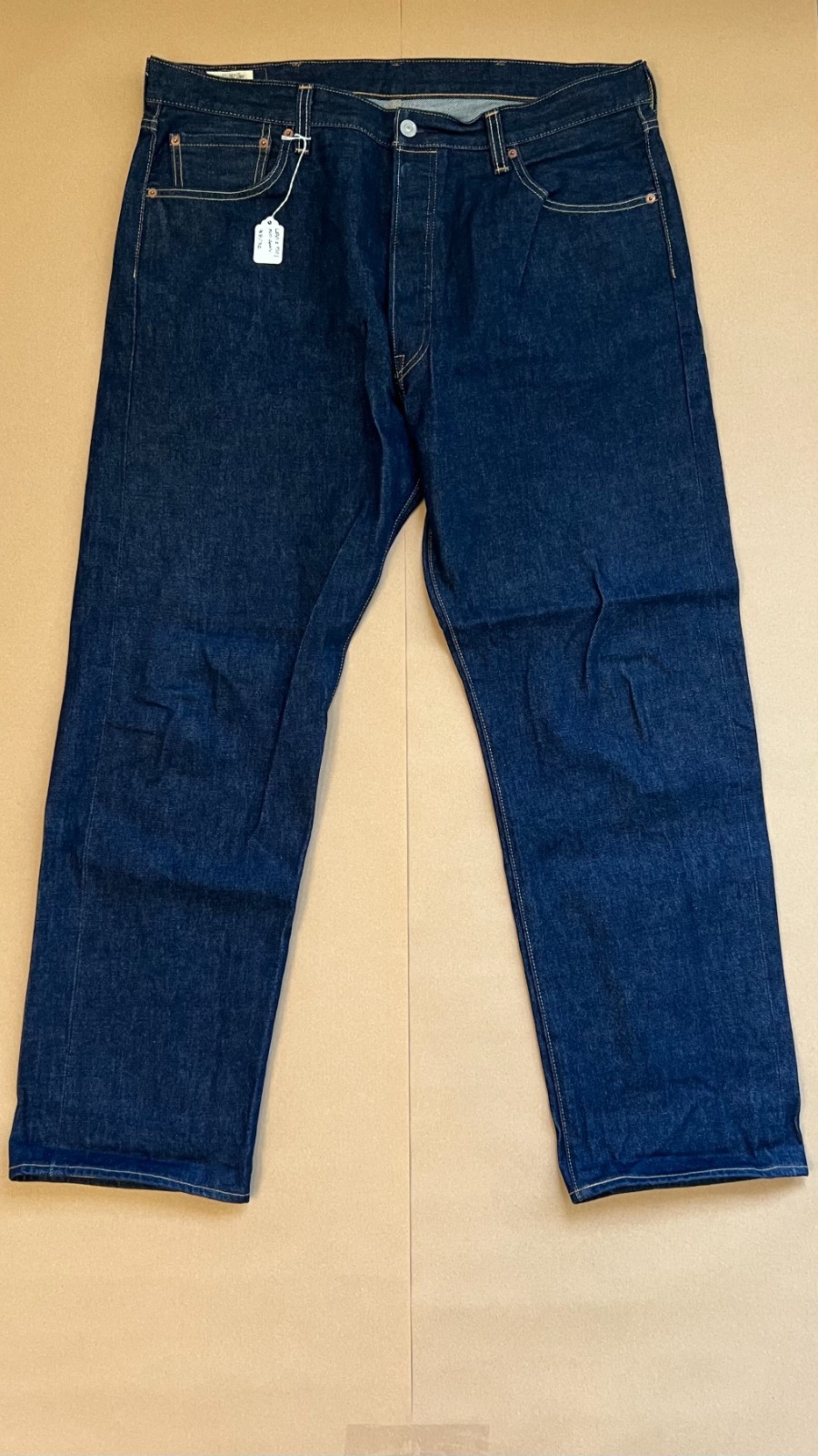 Levi’s 501 denim jeans, 150 Anniversary, Selvedge, Blue, 38W 34L tag (008)