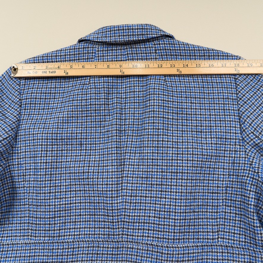 Talbots Aberdeen Wool Blend Blazer Womens Sz 18W Plus Blue Plaid Lined