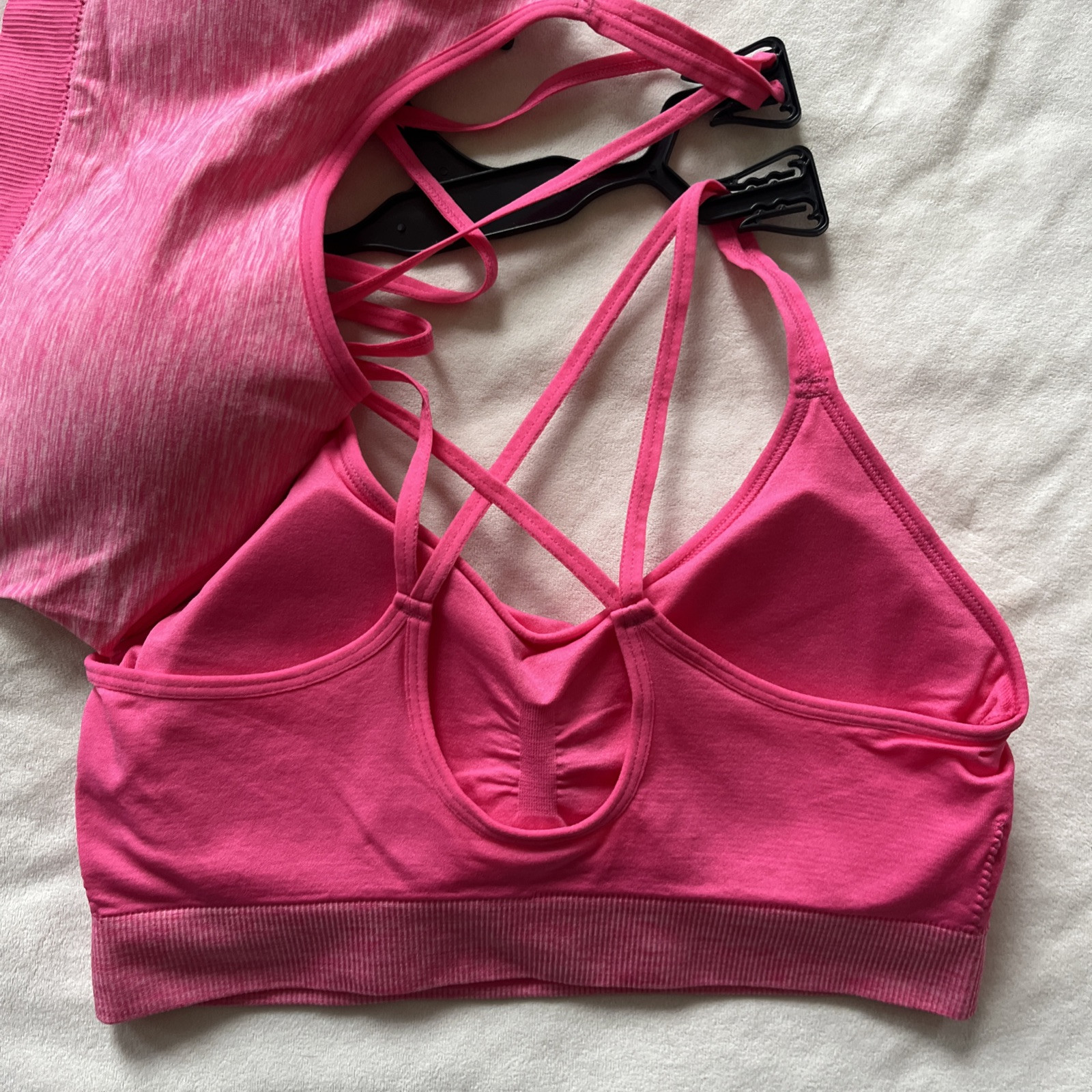 RYKA Sports Bra 2 PACK Supportive Removable Pads Crossback Tagless NWT LARGE