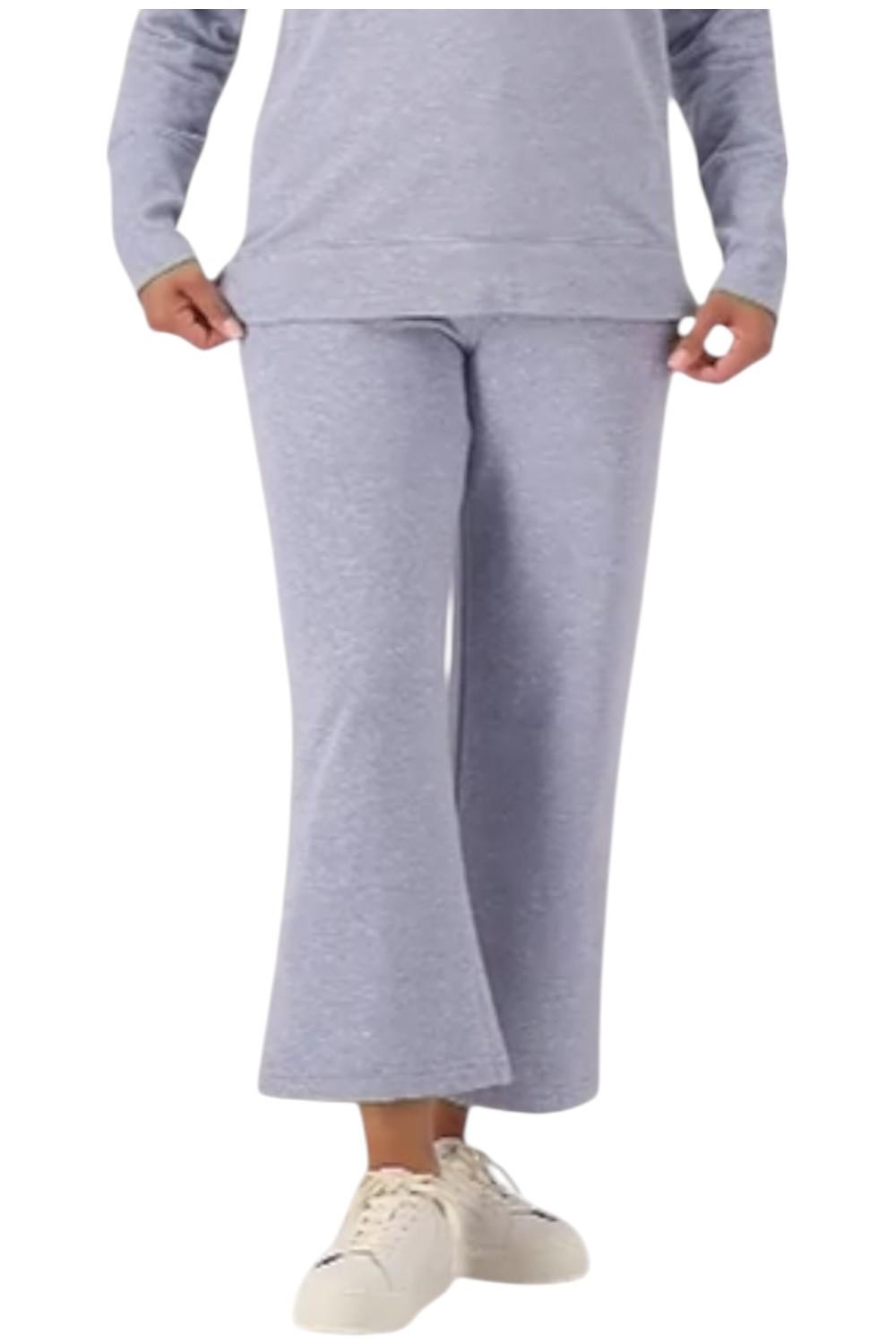 Encore by Idina Menzel Women’s Fleece Wide Leg Pants Blue Jay
