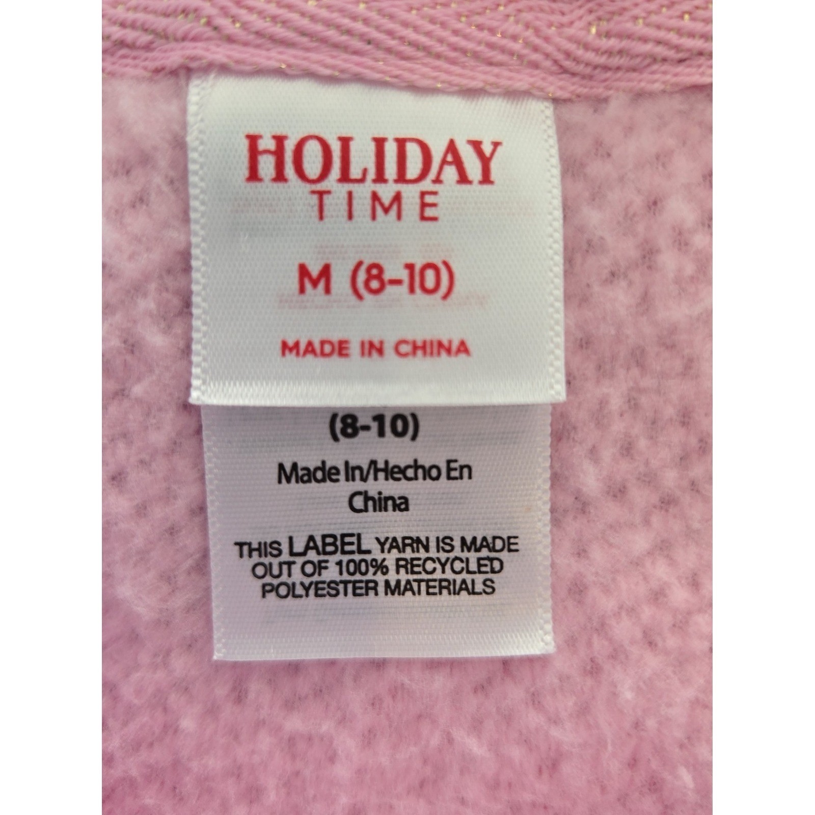 Sharpa Pullover Womans Holiday top Size Mediun Jingle bells