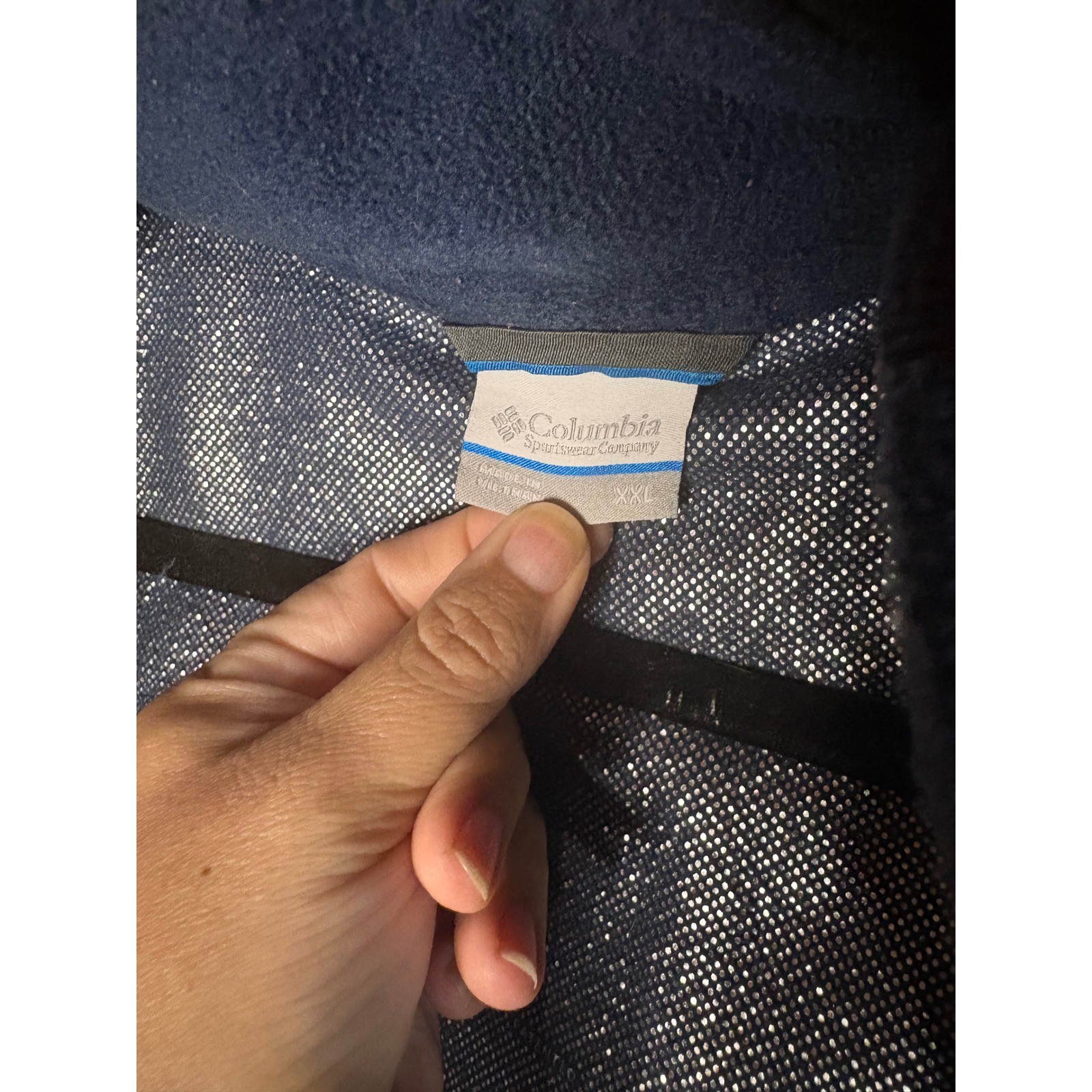 Columbia Omni-Tech 2 in 1 Omni-Heat Blue Waterproof Rain Jacket Mens XXL WM1053