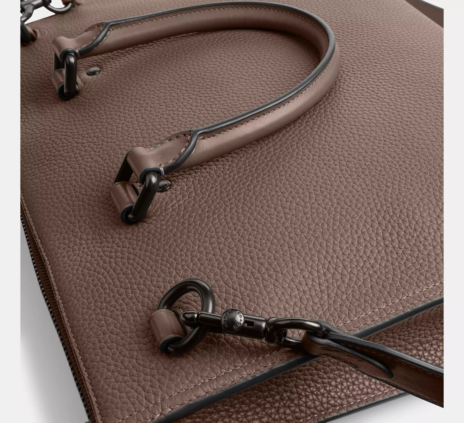 Coach Men’s Dark Stone Gotham Soft Polished Pebble Leather Folio Bag (C0243) NWT