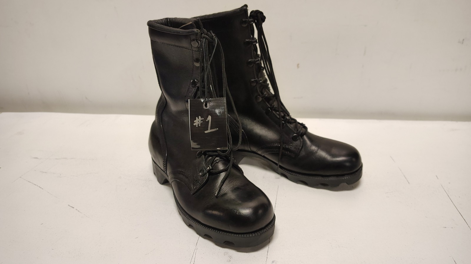 #1 Classic Vintage Ro-Search Black Leather Army Combat Boots Size 6RW 1986