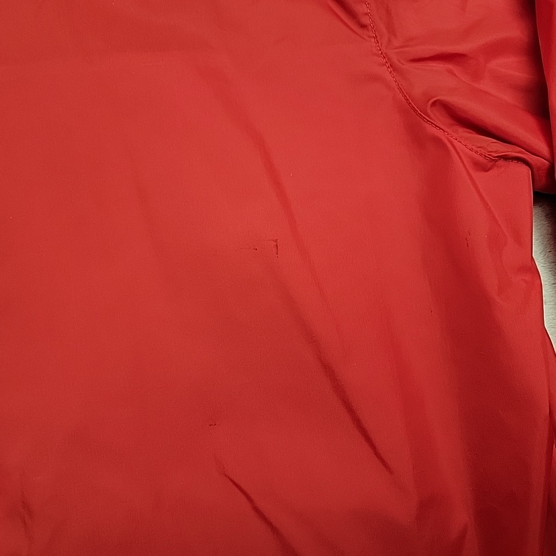 VTG Norsport Jacket Men Extra Large Red Nylon Full Zip Windbreaker Unlined Retro