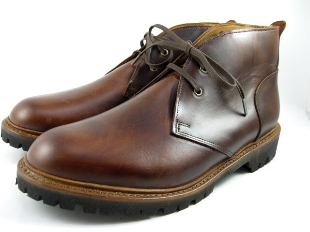 NEW Allen Edmonds “CHANDLER” LUG CHUKKA Boot 9.5 E(L) & 9.5 D(R) Brown(549N)