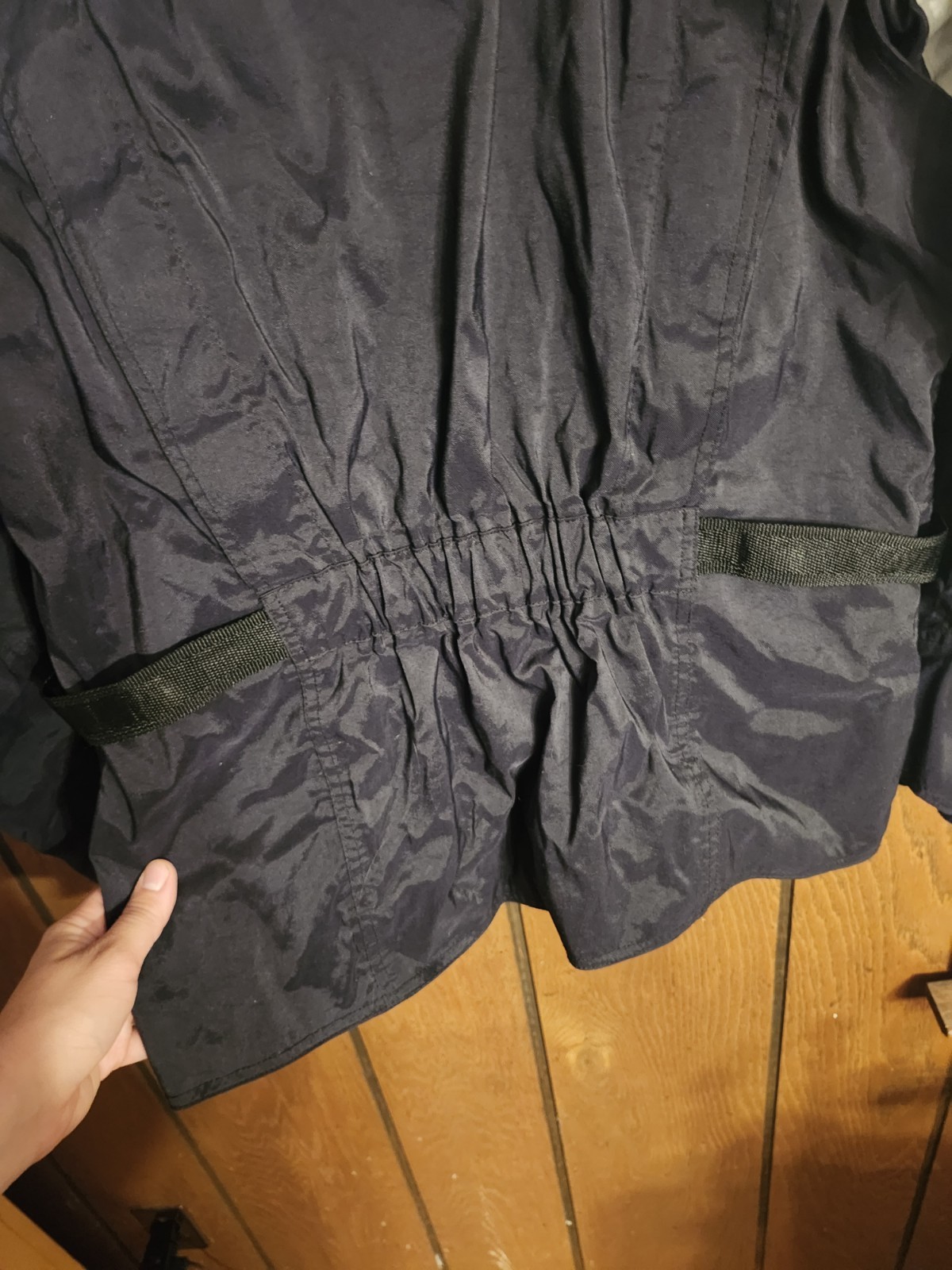 Harley Davidson Jacket Men Medium Black FXRG Nylon Belted Riding Gear Reflective