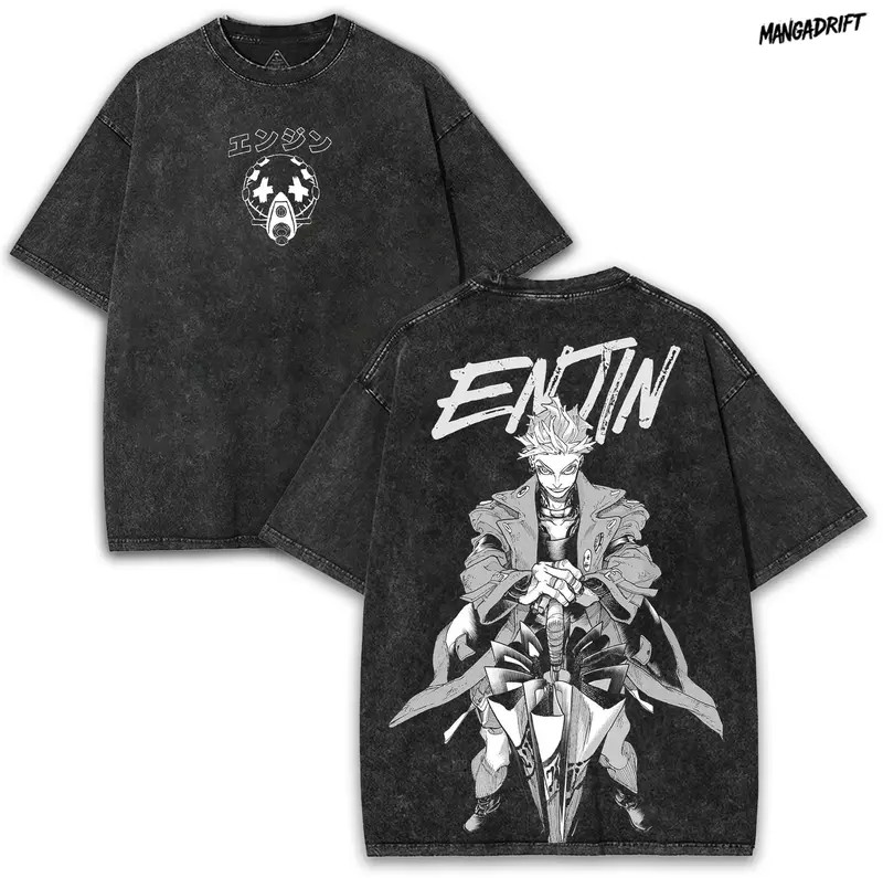 Enjin Blade Stance Gachiakuta Vintage Oversized 260GSM Anime T Shirt