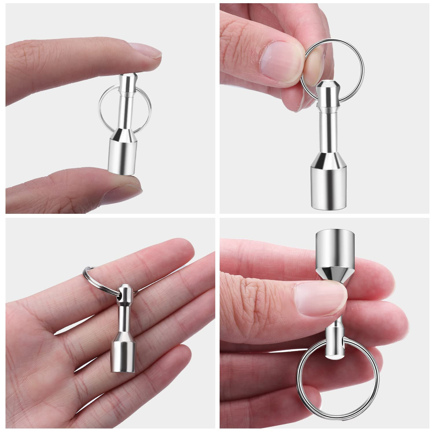 4 PCS Magnet Key Chain Gold Testing Kit Magnetic Key Holder Silver Tester for Je