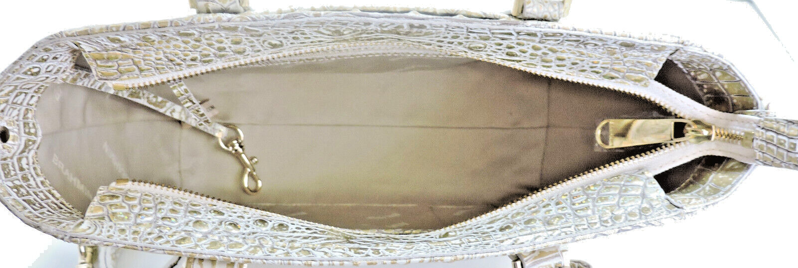 Brahmin Small Ashlee Hologram Gold Melbourne Leathe Satchel Veronica Wallet NWT