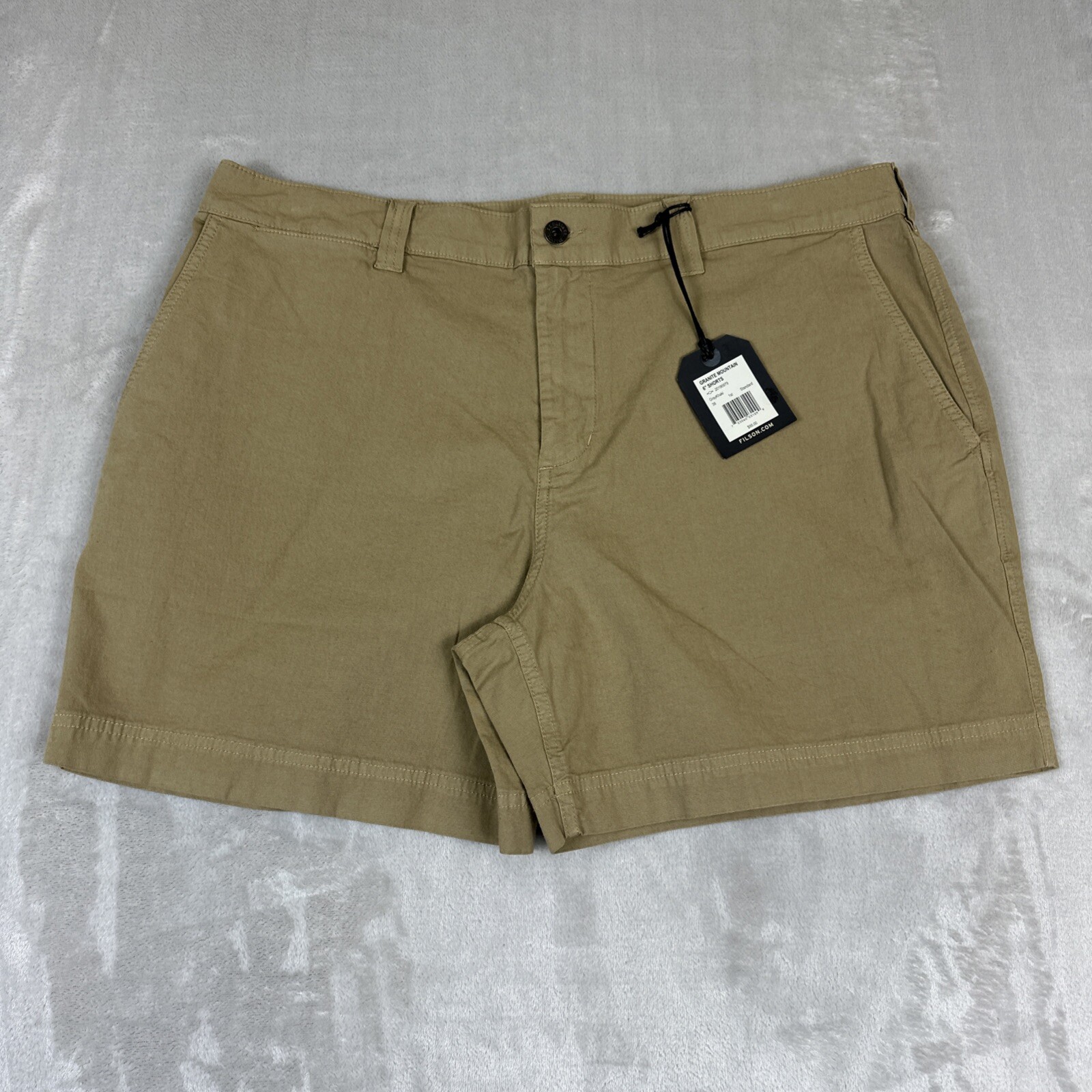 Filson Granite Mountain 6″ Shorts Men’s Size 38 20190979 Gray Khaki Beige