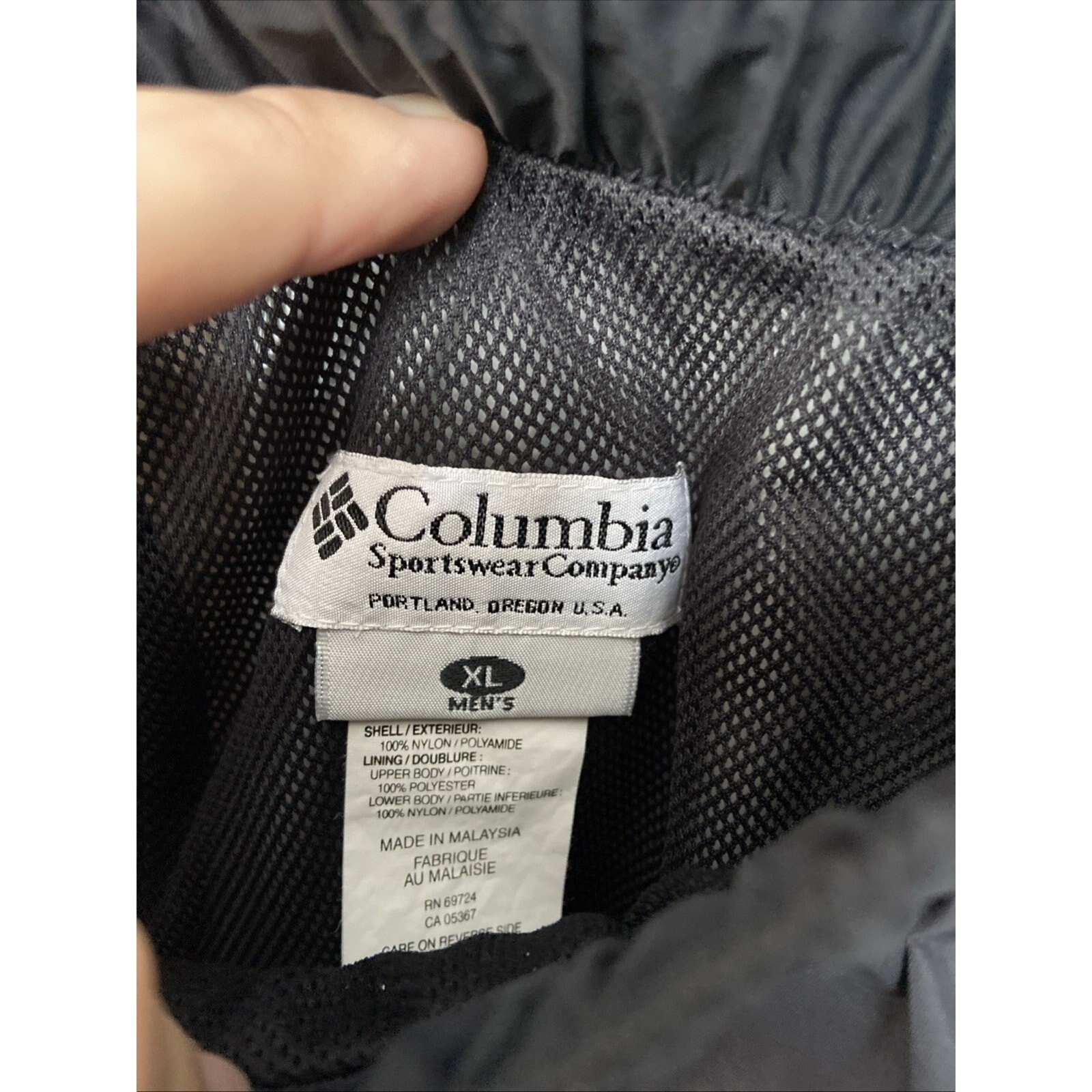 Columbia Omni-Tech Packable Waterproof Rain Pants Mens XL Black Breathable