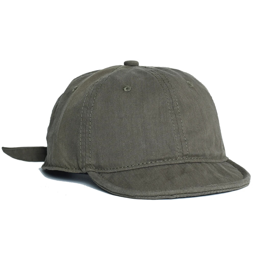 Cotton Vintage Baseball Cap Unisex Short Brim Adjustable Casual Daily Hat