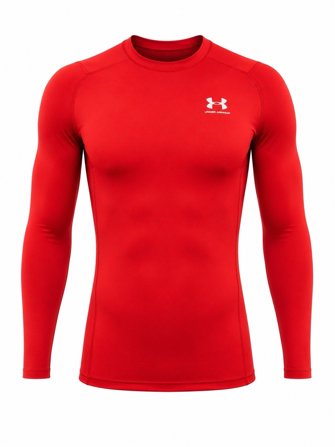 Under Armour Men HeatGear Compression Long Sleeve Shirt Red Size 2XL