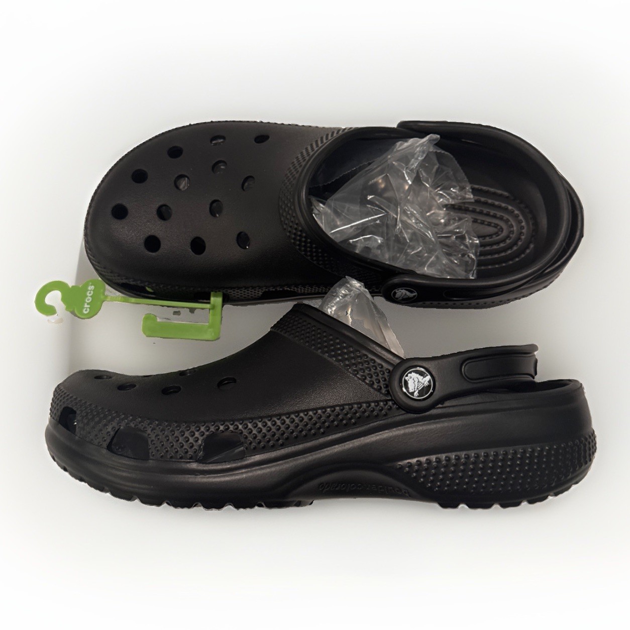 Crocs Classic Clogs M8/W10 Unisex Black NEW with Tags & Original Bag