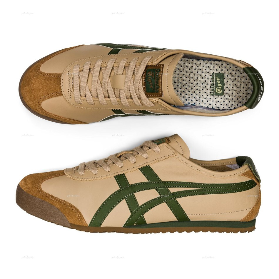 NEW Authentic Onitsuka Tiger MEXICO 66 1183C102 250 BEIGE GRASS GREEN