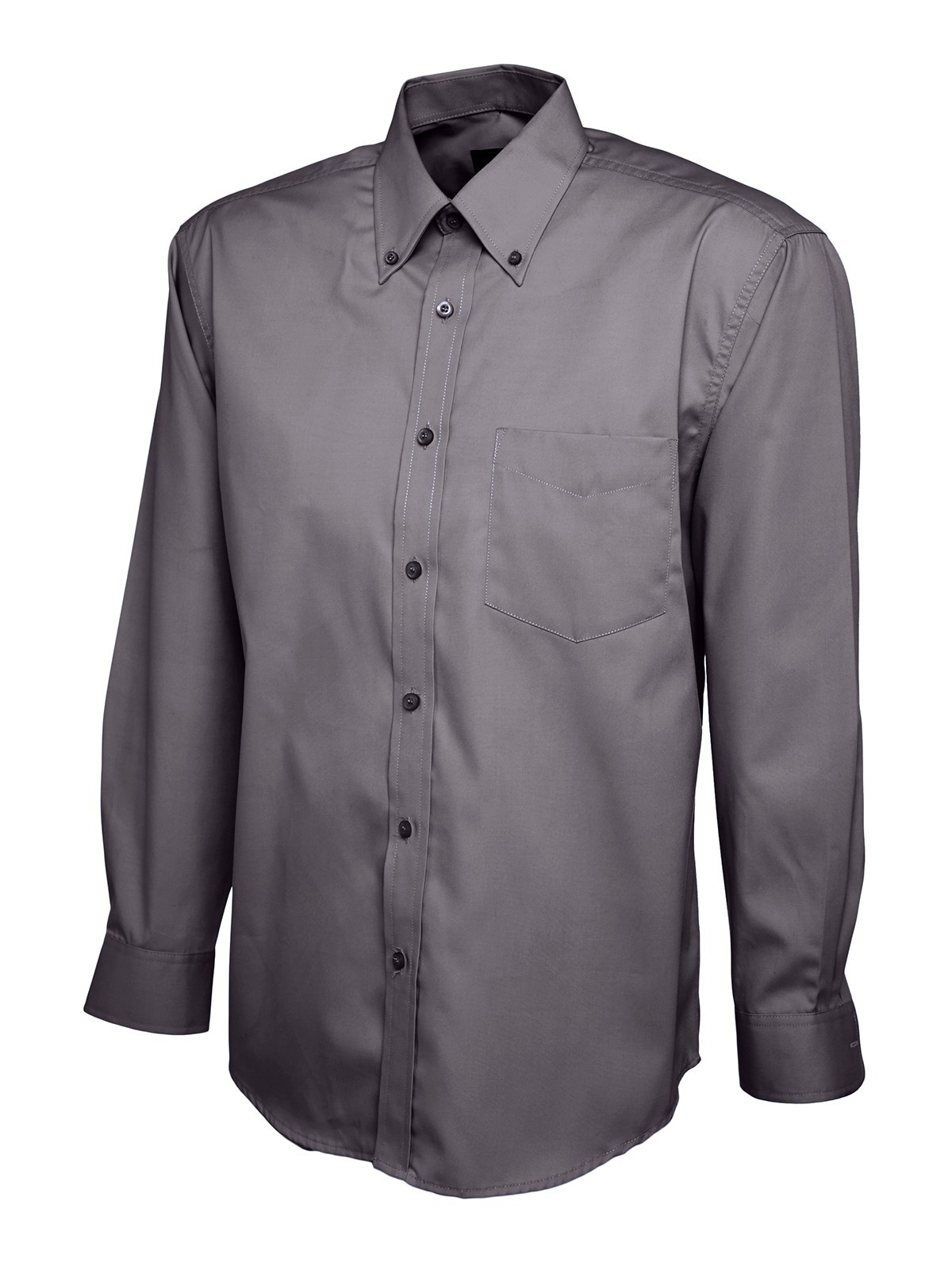 Uneek Men’s Pinpoint Oxford Full Long Sleeve Shirt Formal Dress Office UC701