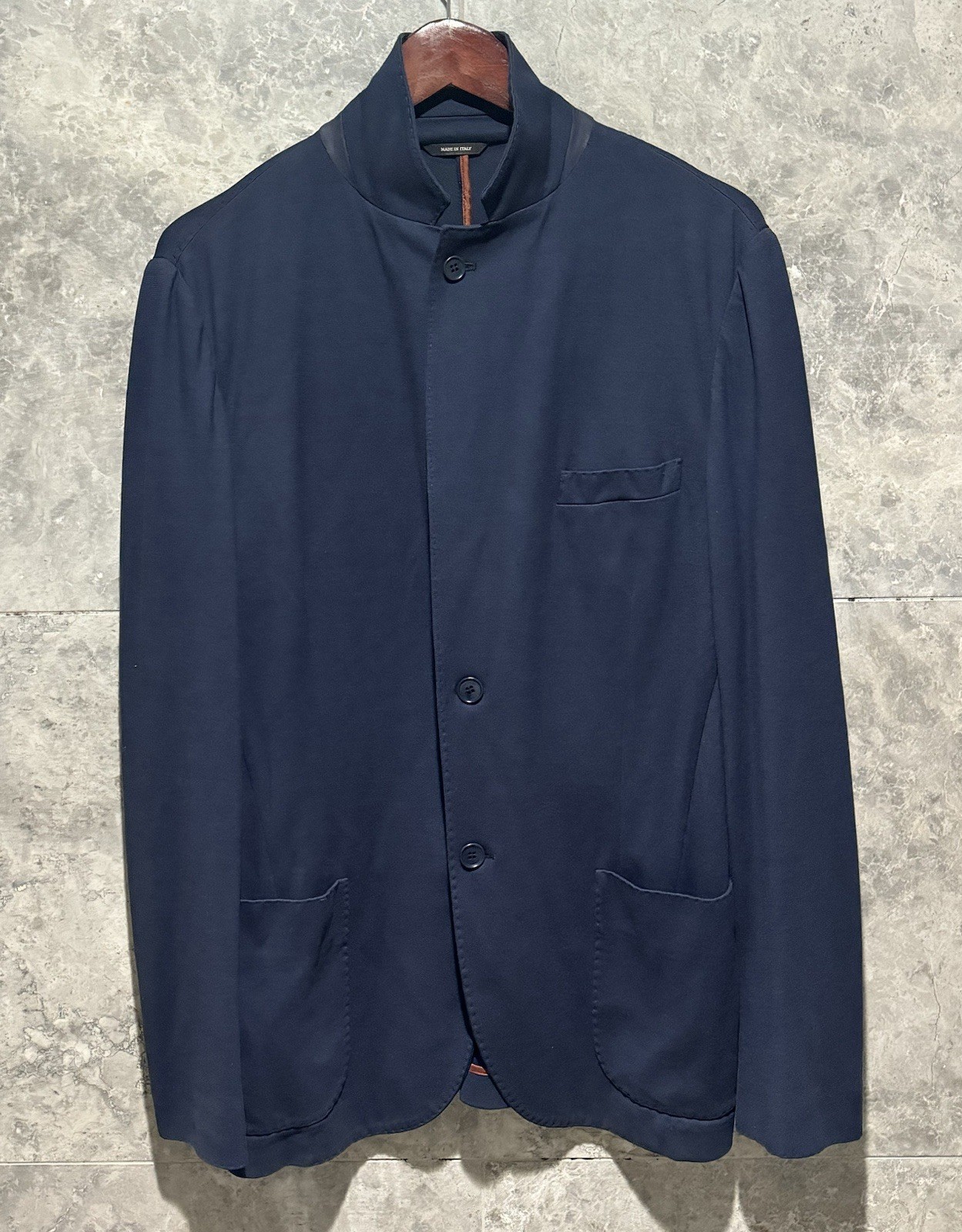 LORO PIANA ‘Sweater Jacket’ Lightweight Knit Cotton Jersey Piquè 52 IT $3250+