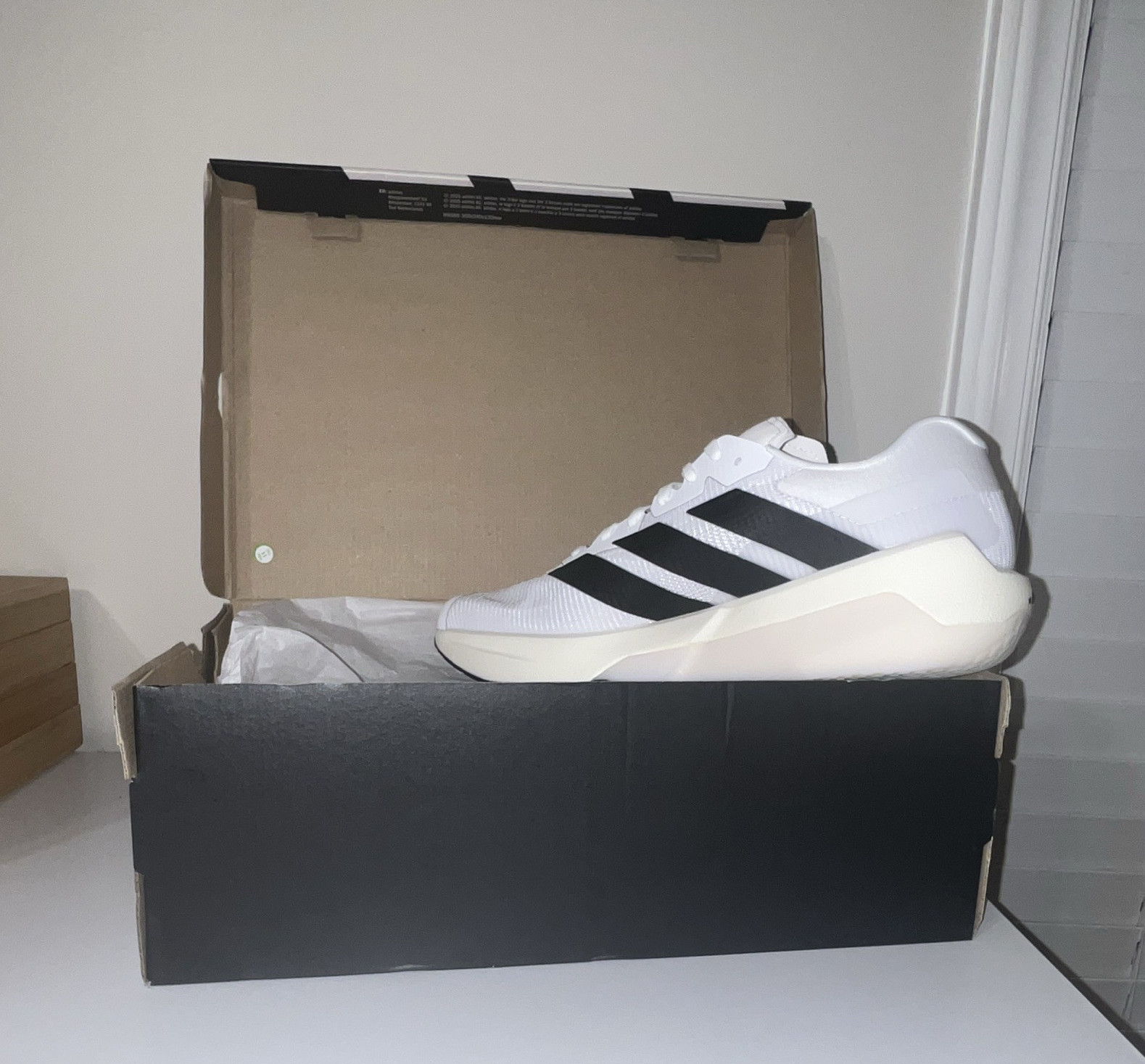 adidas Adizero Drop Set Pro Men’s Low Top Lace Up Sneakers White/Black – 9.5