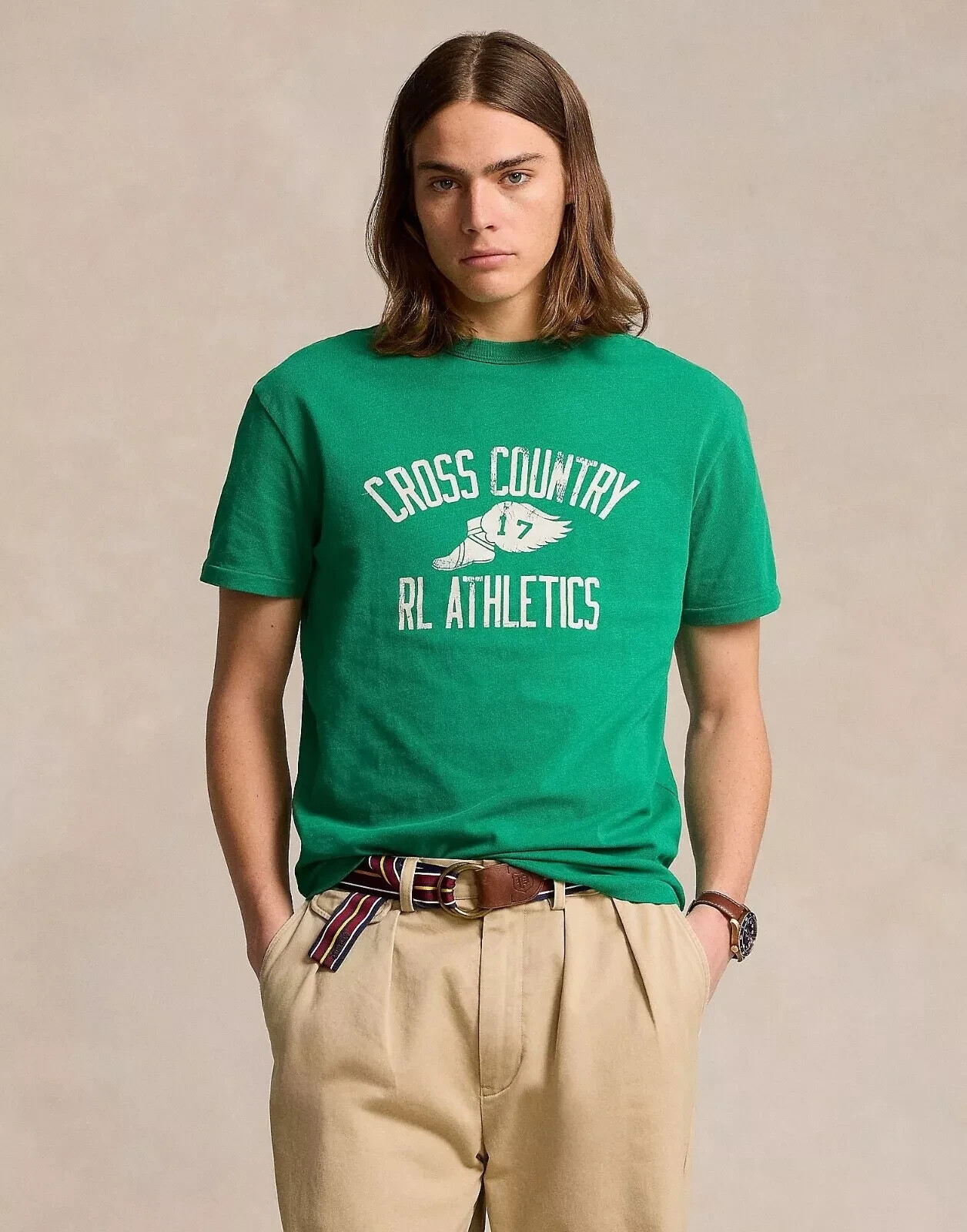 NWT Polo Ralph Lauren Green CROSS COUNTRY RL ATHLETICS Graphic T Shirt Sz XLT