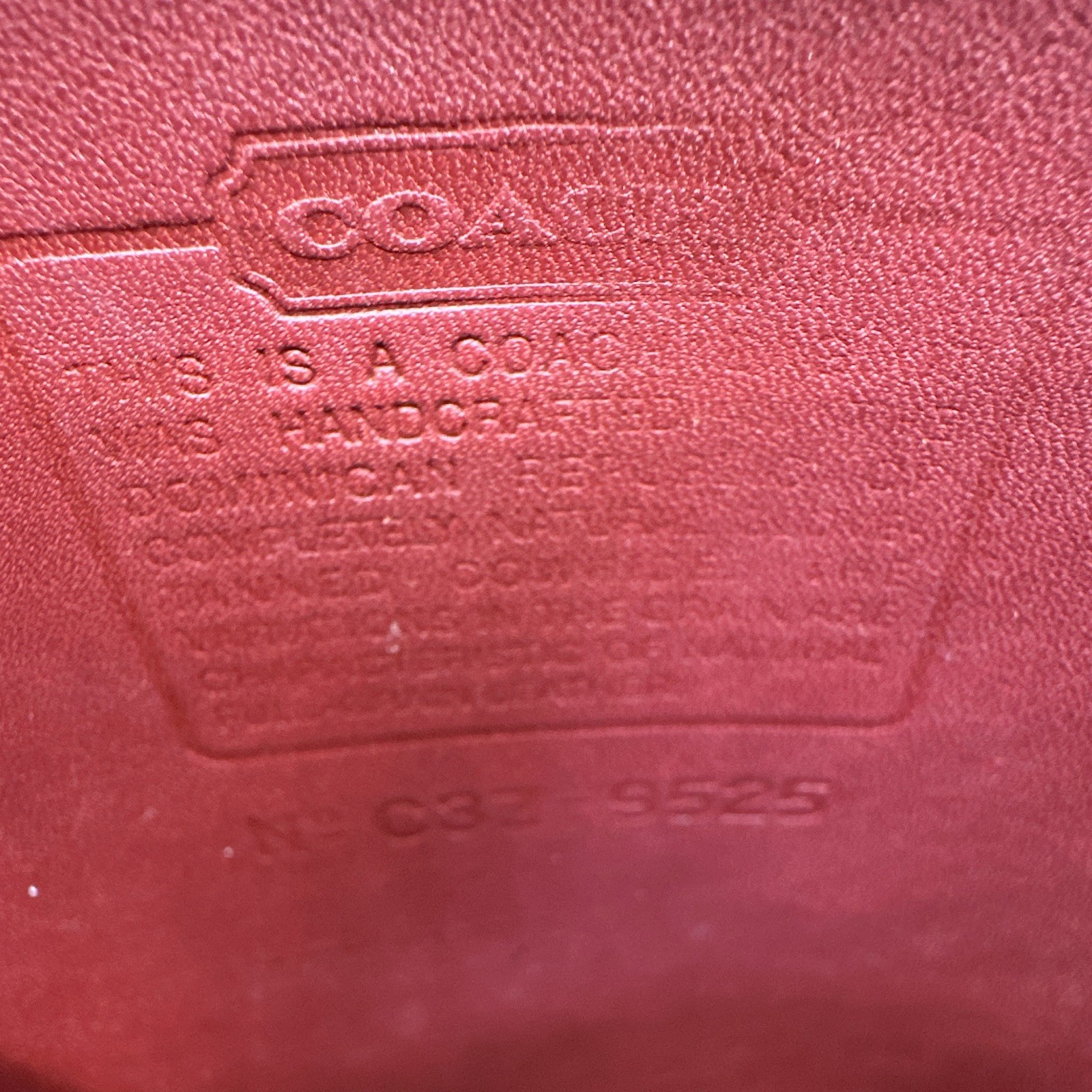 vintage red Coach Stewardess Bag (#9525)