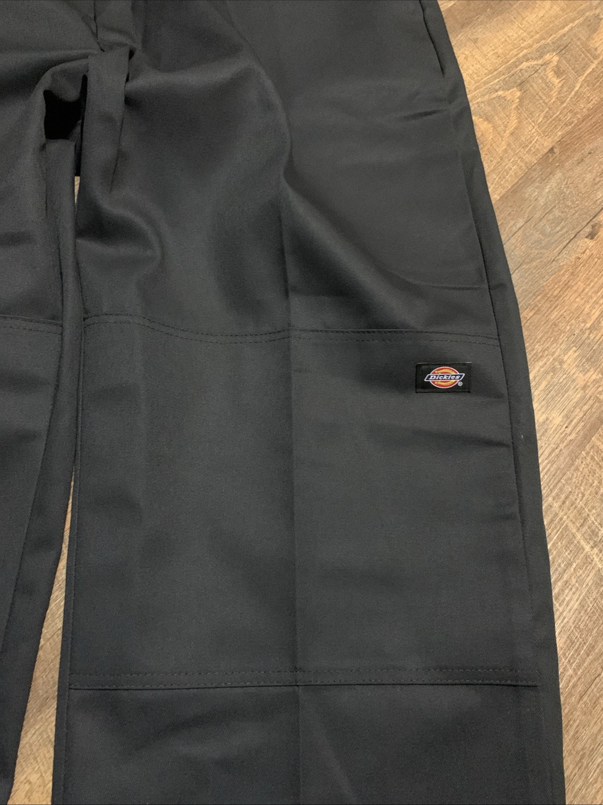NEW Dickies Mens Twill Work Pants 46×34 Loose Fit Straight Leg Black Double Knee