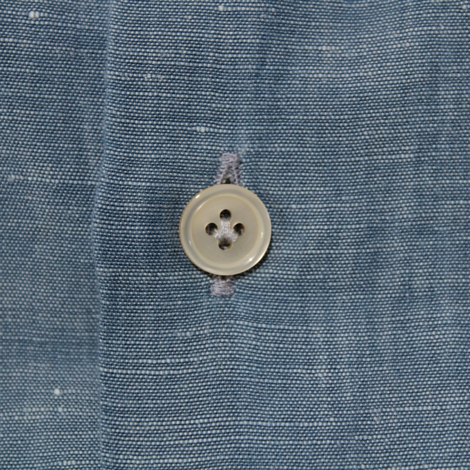 Guglielminotti NWD Linen / Cotton Blend Casual Shirt Size 17 / 43 In Chambray