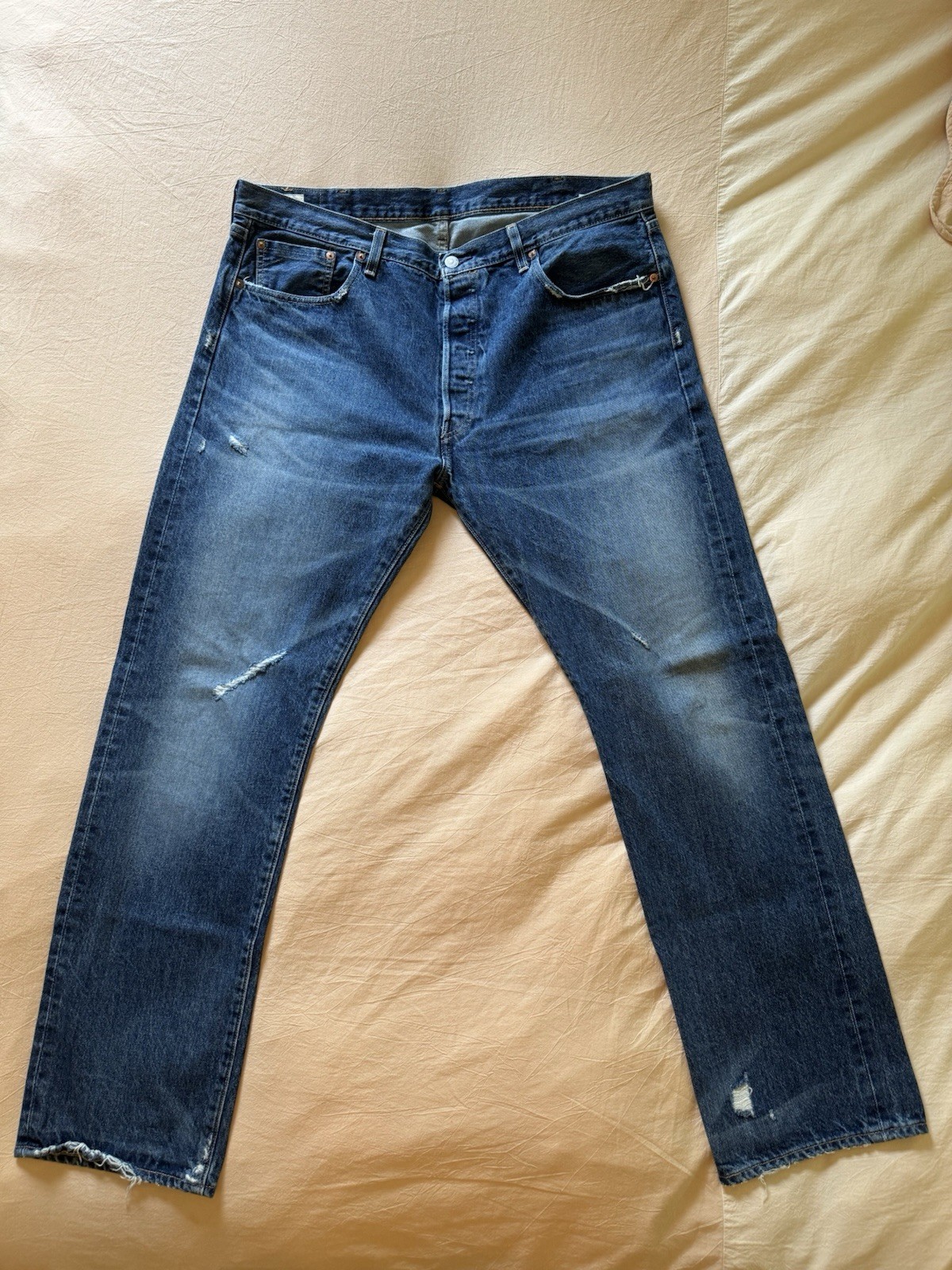 Levi’s Premium Made in USA Red Line Selvedge 501 – Distressed – 38/32 (40/32)